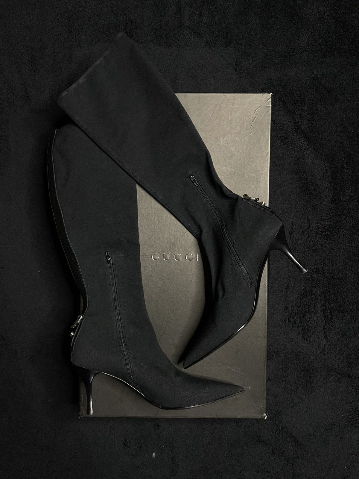Gucci Gucci Black Knee High Boots Size 38,5 Size US 8.5 / IT 38.5 - 1 Thumbnail