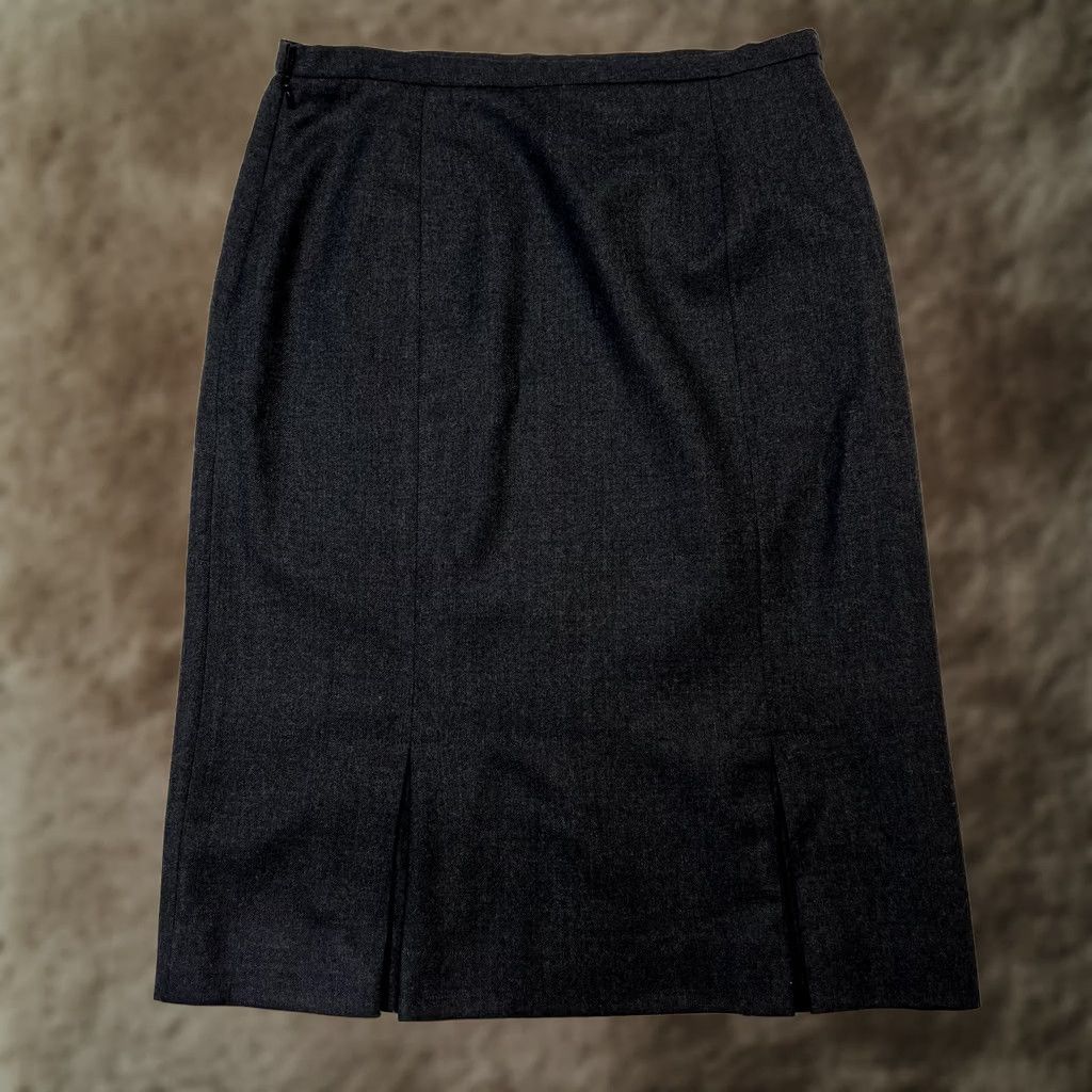 Pendleton VINTAGE Pendleton Skirt Long Womens 10 Gray 100% Virgin Wool Pleated Front Zip Lined USA Made Size 32" / US 10 / IT 46 - 1 Thumbnail