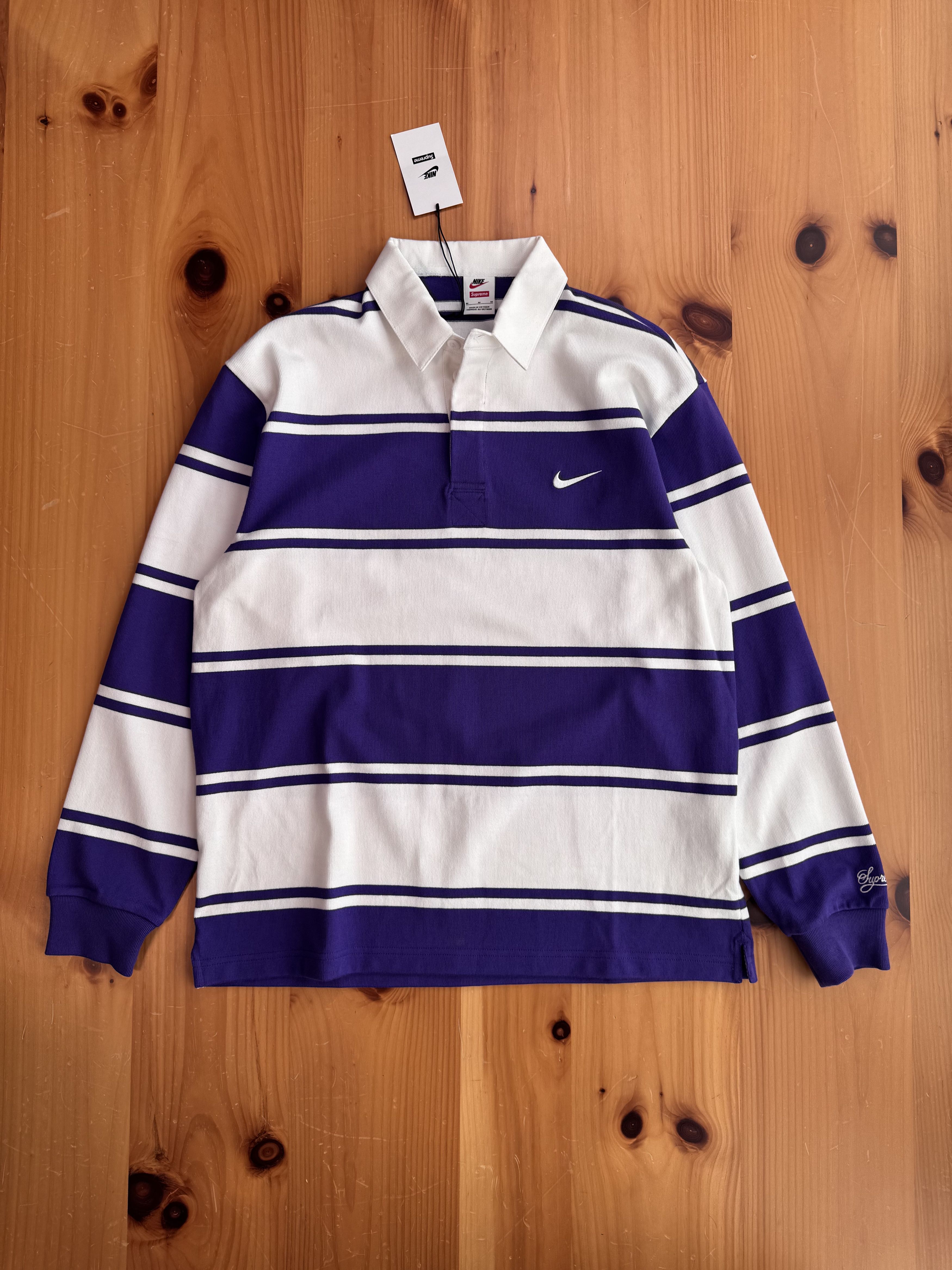 Supreme Supreme Stripe Velour Polo | Grailed