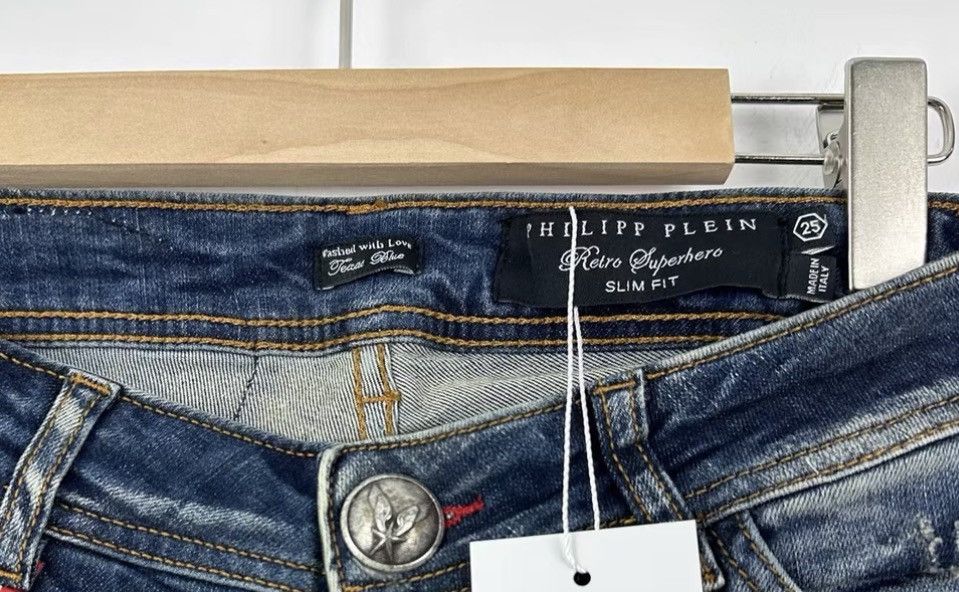 Philipp Plein Philipp Plein Ripped Jeans J42 Size 25" / US 0 / IT 36 - 3 Thumbnail