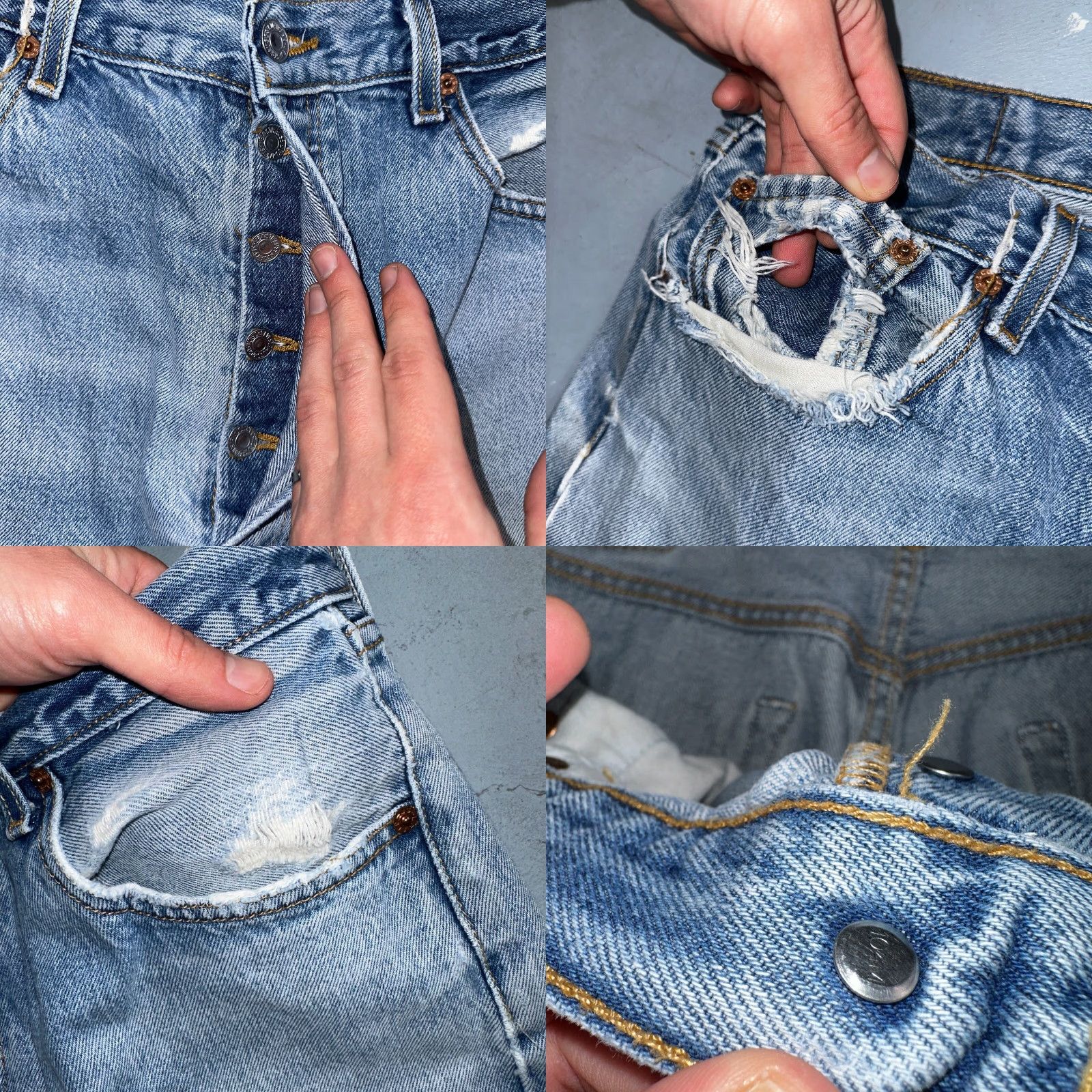 Levi's VINTAGE Levi's 501 Jeans Men 36x34 Light Wash 90s Straight 501 Series Denim Blue" Size US 36 / EU 52 - 8 Thumbnail