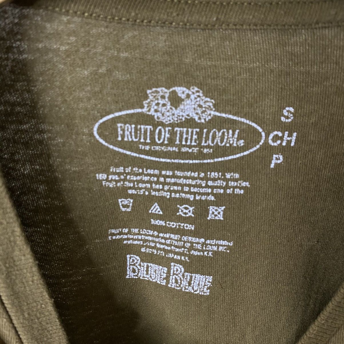 Blue Blue Japan × Fruit Of The Loom Single Pocket Olive Green Blank T Shirt Size US S / EU 44-46 / 1 - 3 Thumbnail