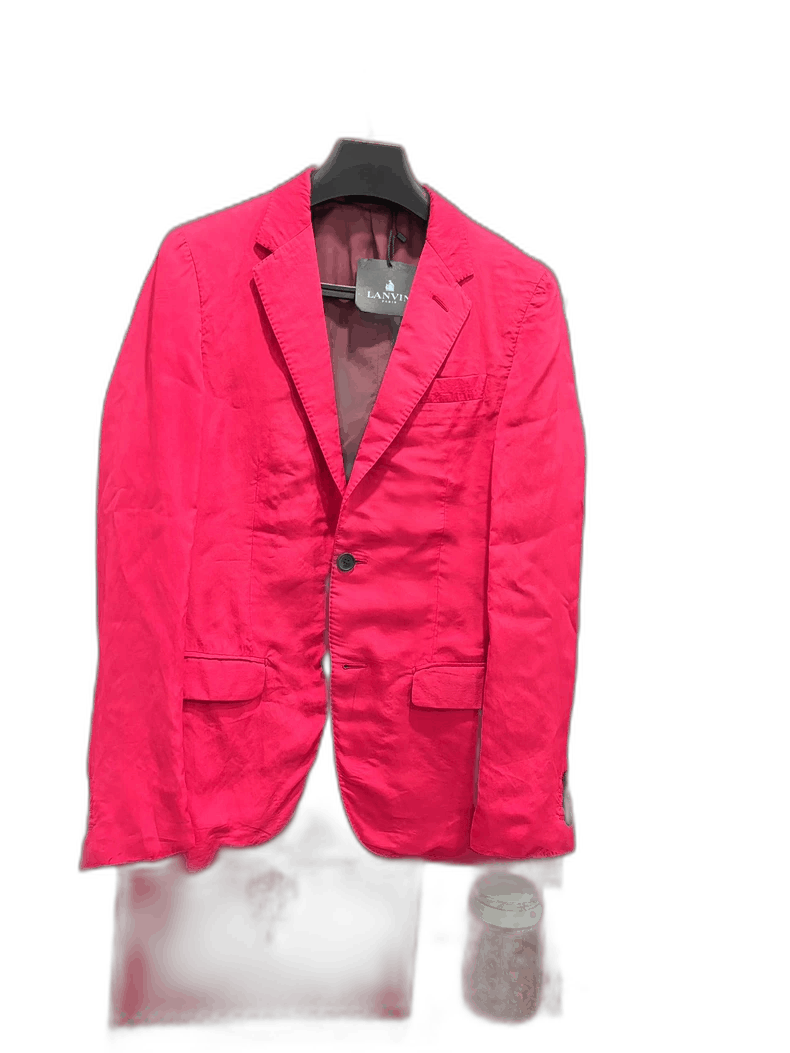 Lanvin Lanvin Pink Suit Jacket with Silk-like Fabric Size US L / EU 52-54 / 3 - 1 Thumbnail