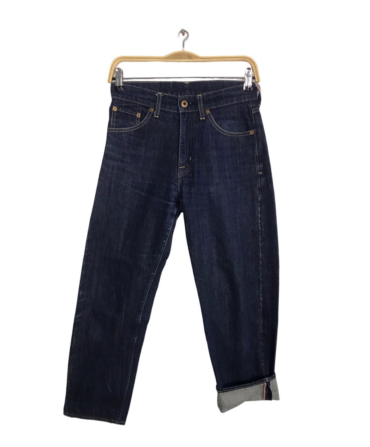 Japanese Brand Selvedge Denim Earth Music Ecology Size S Unisex Slim Size US 27 - 2 Thumbnail