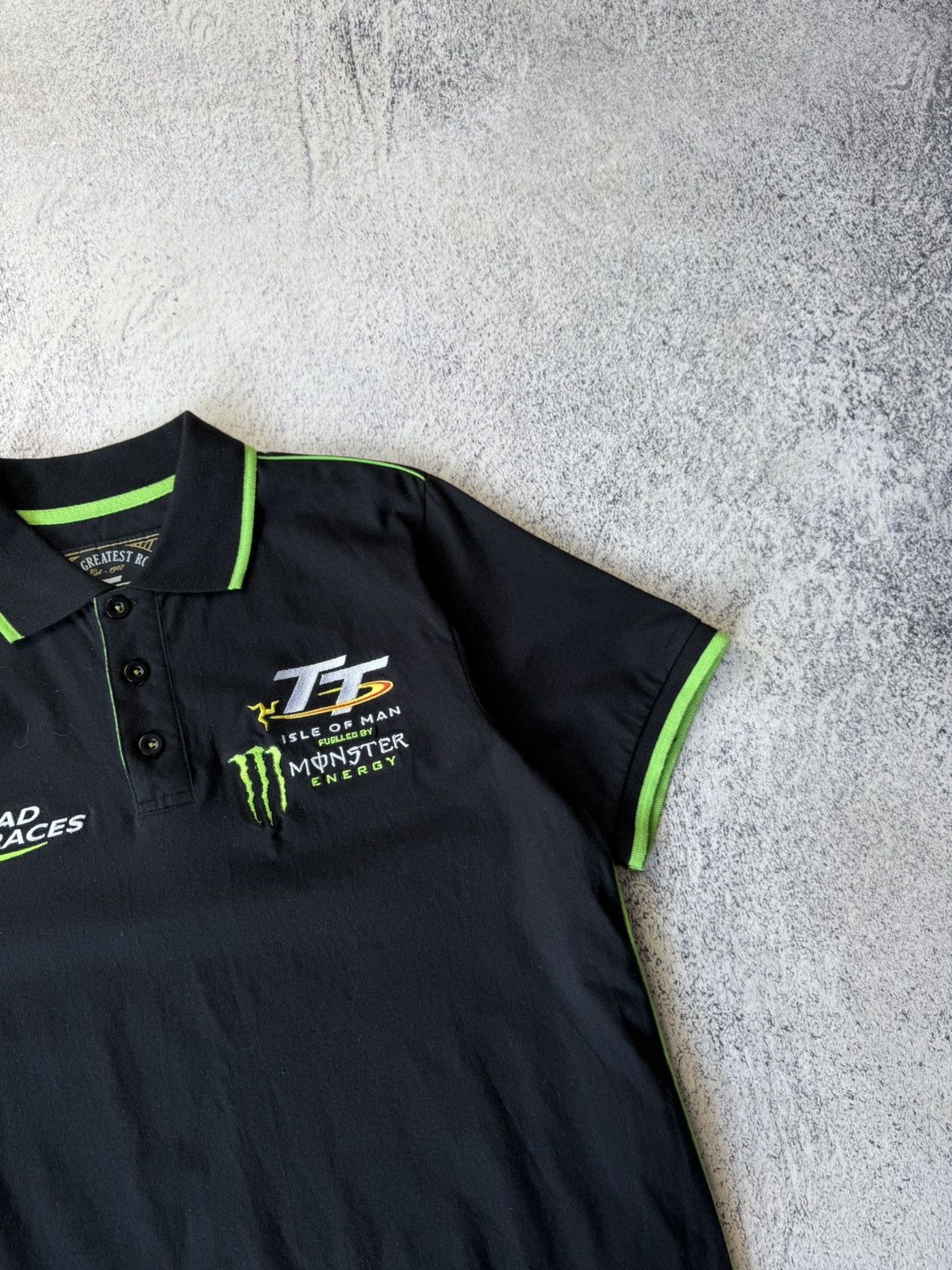 Vintage Vintage Polo Monster Energy Isle of Man TT Moto Racing USA Size US L / EU 52-54 / 3 - 8 Thumbnail