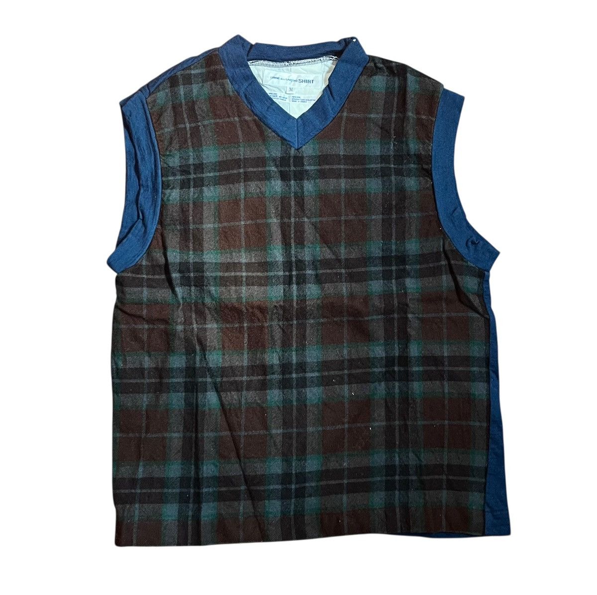 Comme des Garcons Vintage cdg shirt knitted plaid vest tank Size US M / EU 48-50 / 2 - 1 Thumbnail