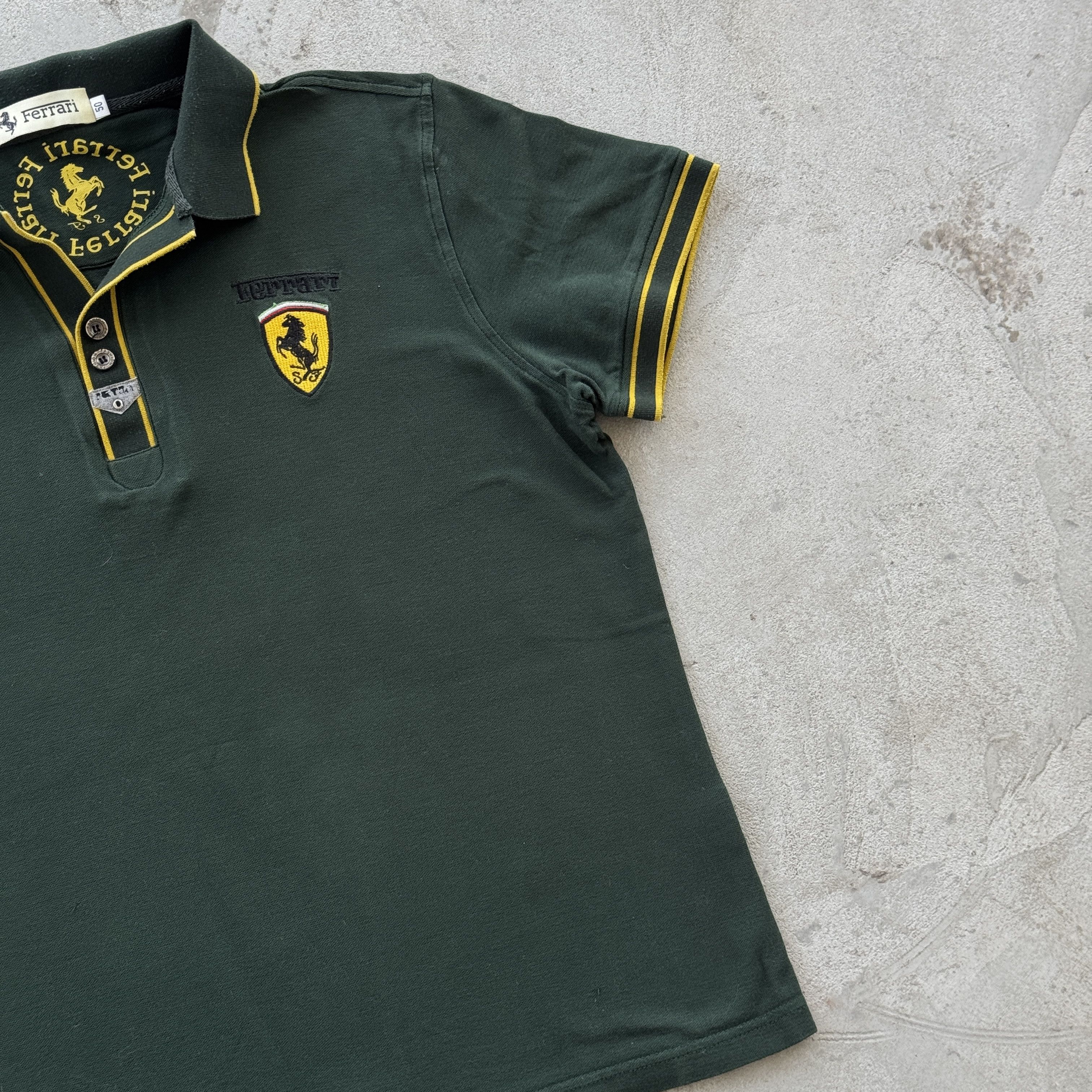 Ferrari Ferrari Dark Green Polo Shirt Yellow Tipped Shield Logo Size US M / EU 48-50 / 2 - 2 Thumbnail