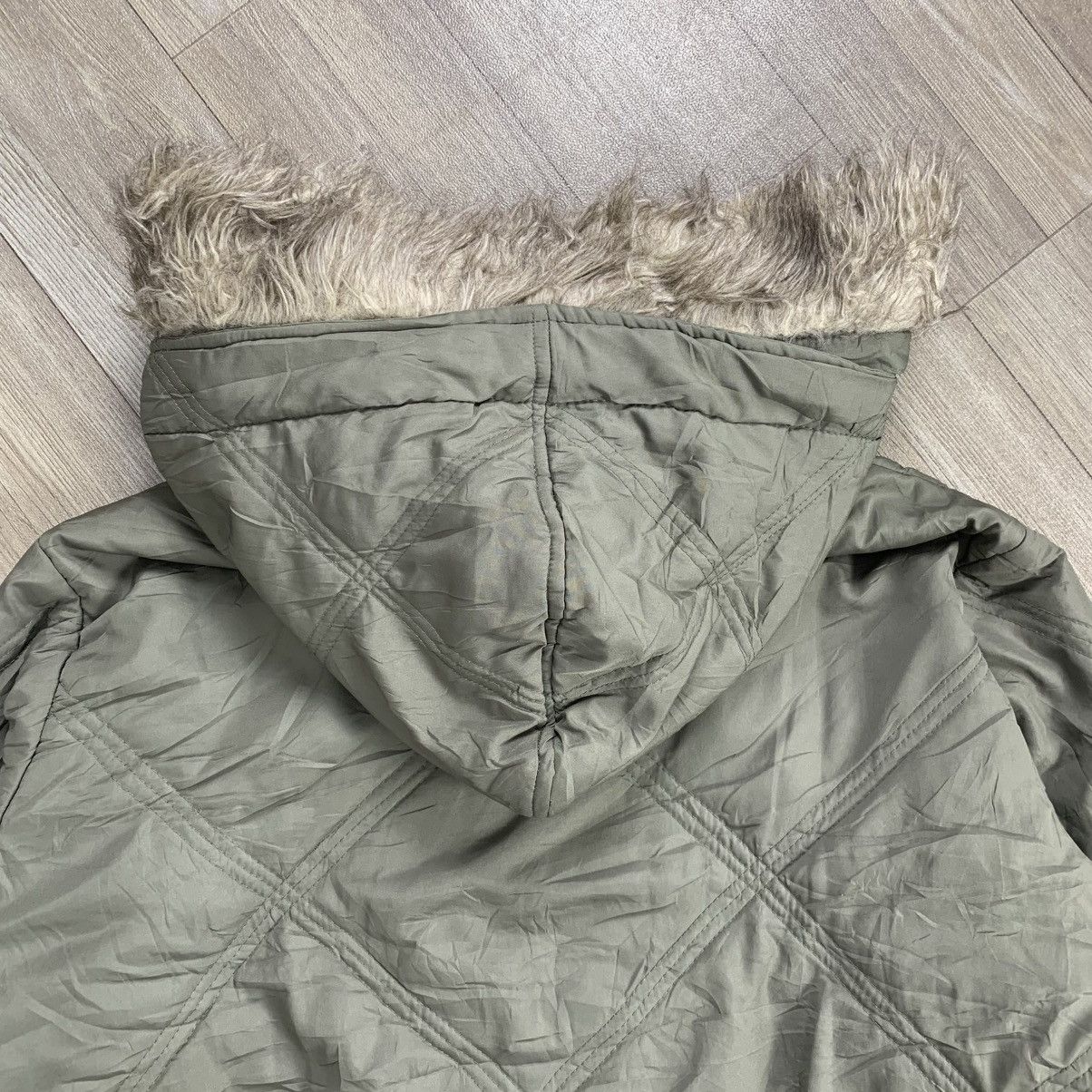 If Six Was Nine 2000’s JKG Puffer Fur Army Green LGB GOA Style Jacket Size US L / EU 52-54 / 3 - 14 Thumbnail