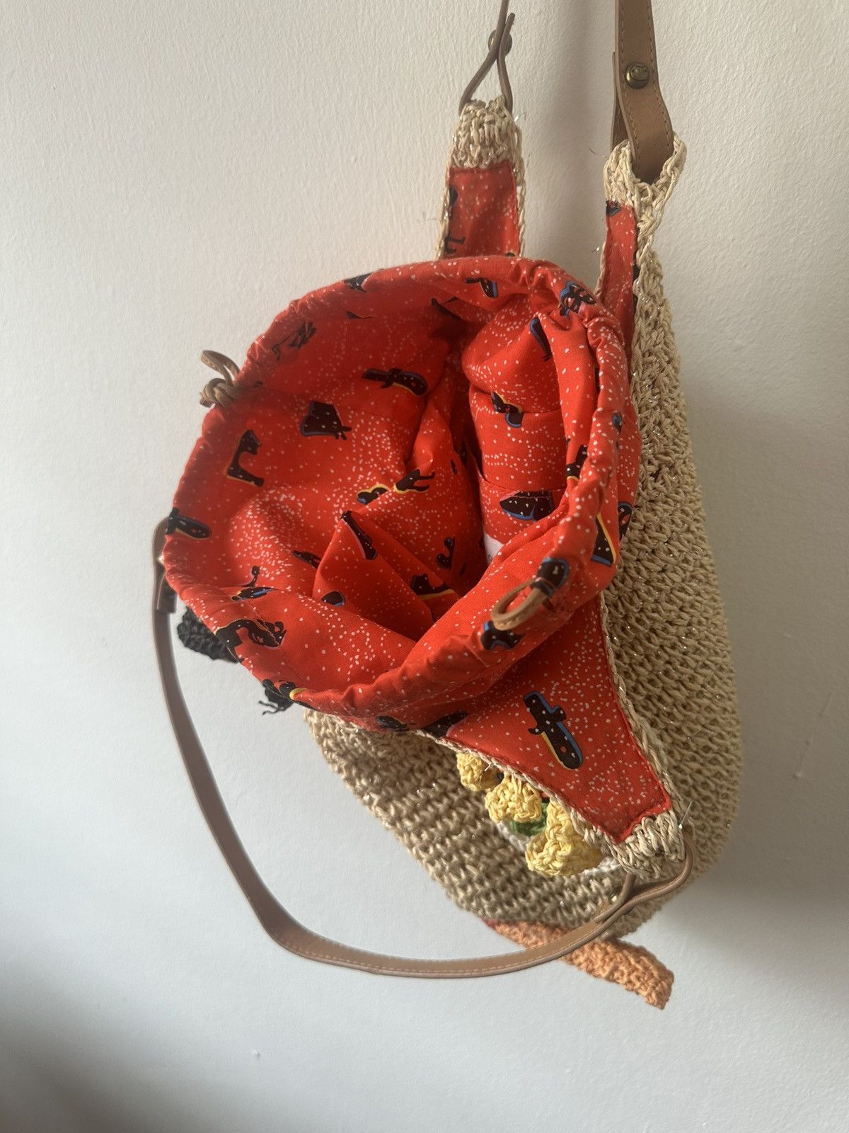 Tsumori Chisato Tsumori Chisato Basket Knit Motif With Drawsting Tote Bag Size ONE SIZE - 7 Thumbnail