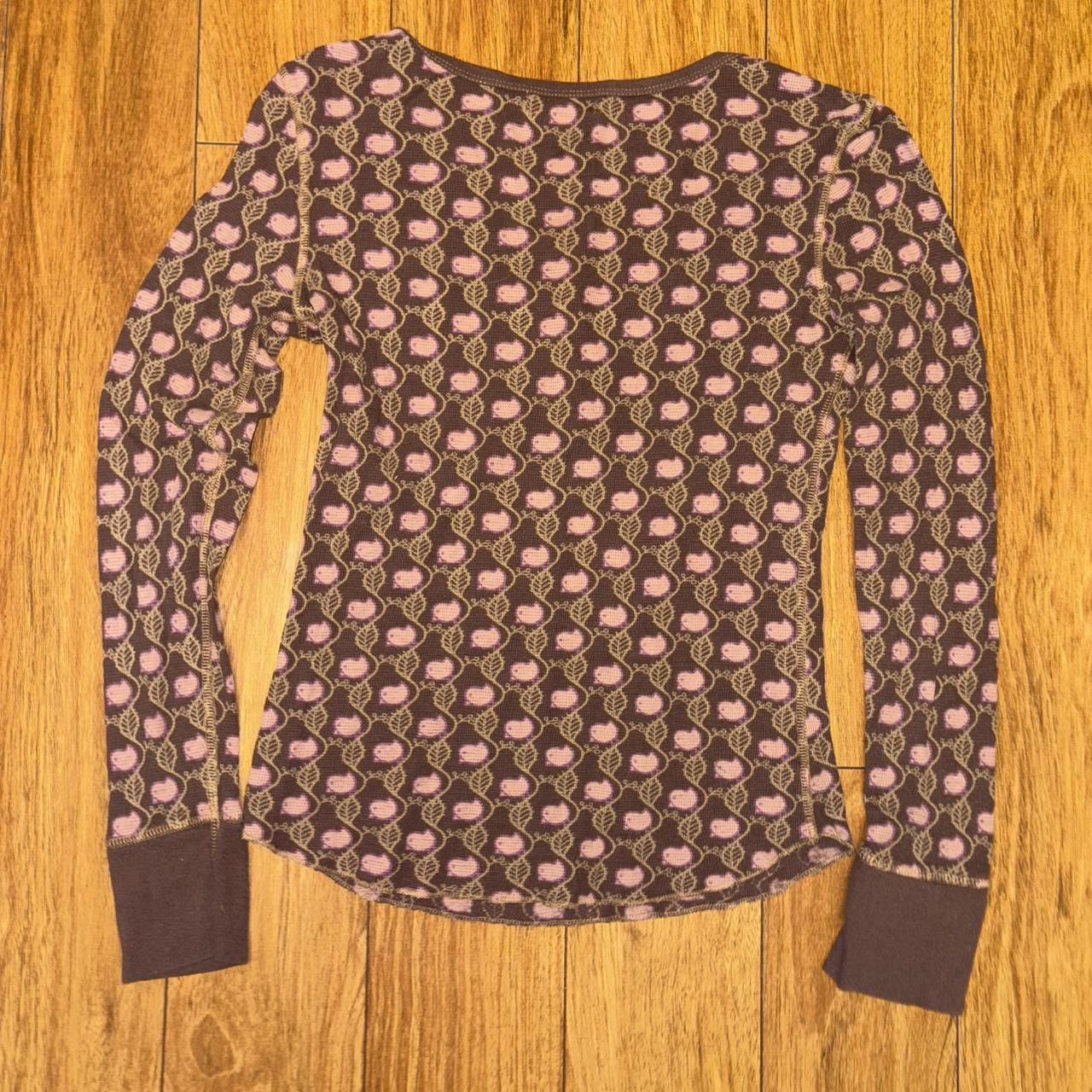 Other Brown and pink y2K henley top Size S / US 4 / IT 40 - 6 Thumbnail