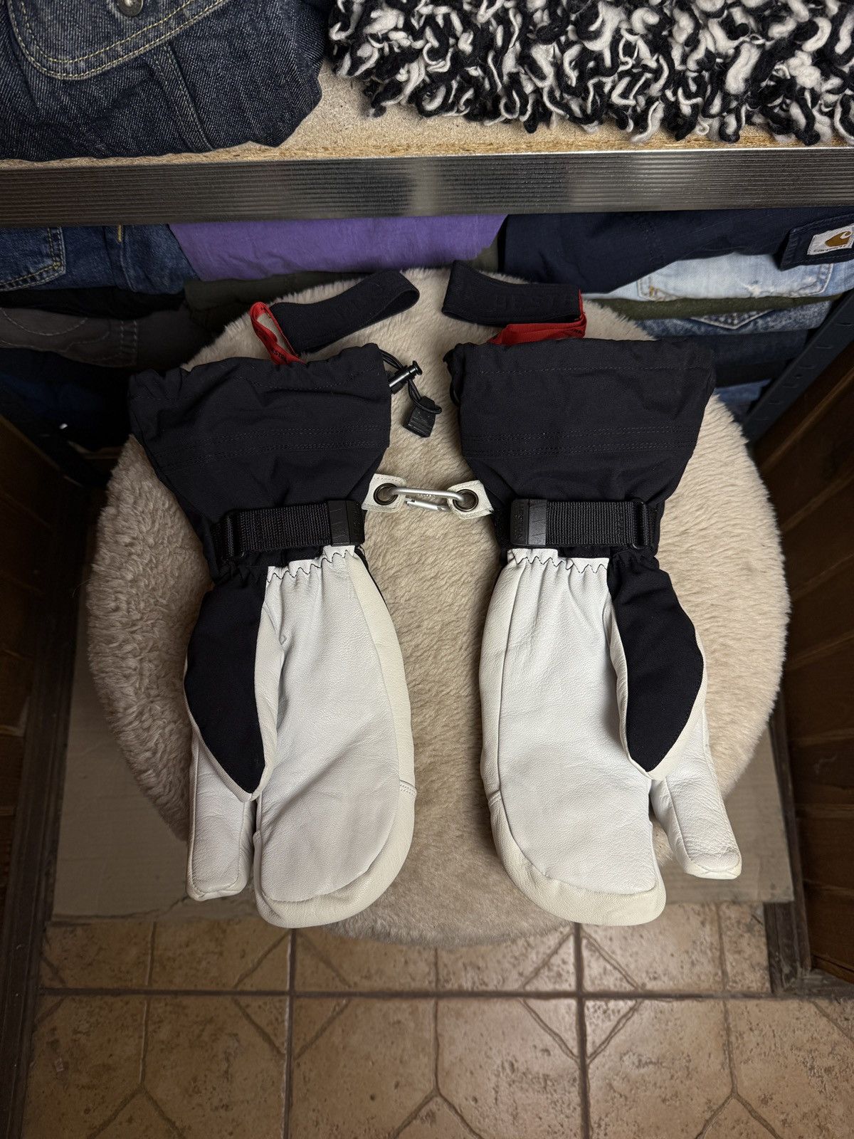 Hestra Hestra Ski Gloves Army Leather Mitten Size 9 Outdoor Size ONE SIZE - 2 Thumbnail