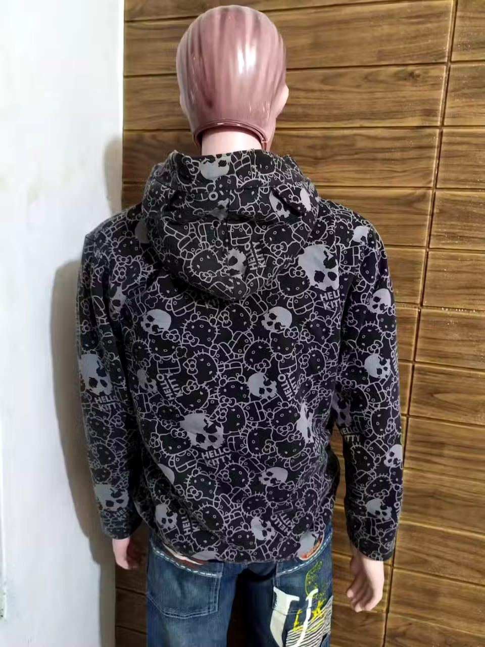 Anime Rare Hello Kitty Horn Bunny Devil Fullprint Skull Zip hoodie Size US L / EU 52-54 / 3 - 3 Thumbnail