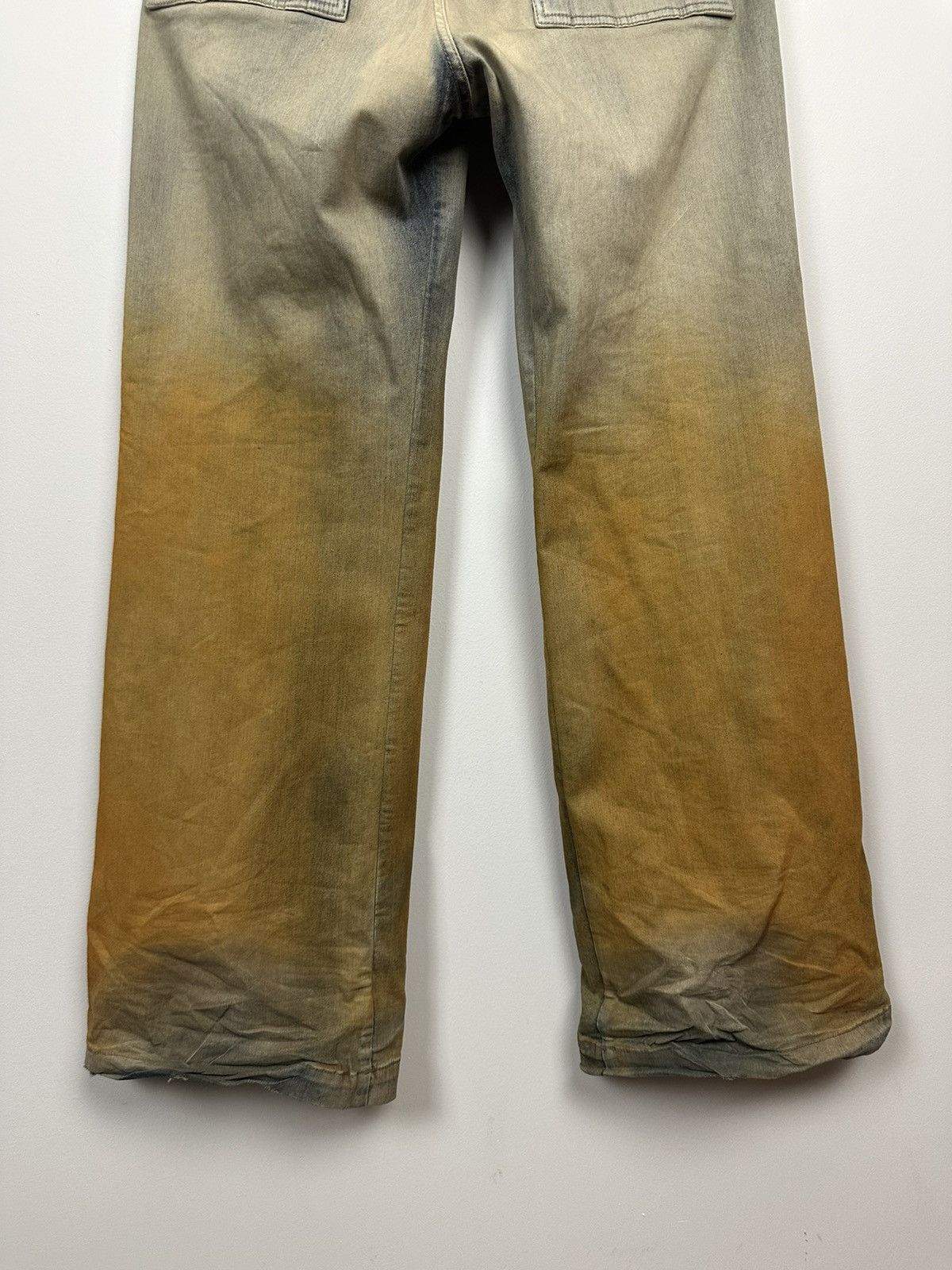Rick Owens DRKSHDW Orange Degrade Denim Bela Trousers Size US 34 / EU 50 - 6 Thumbnail