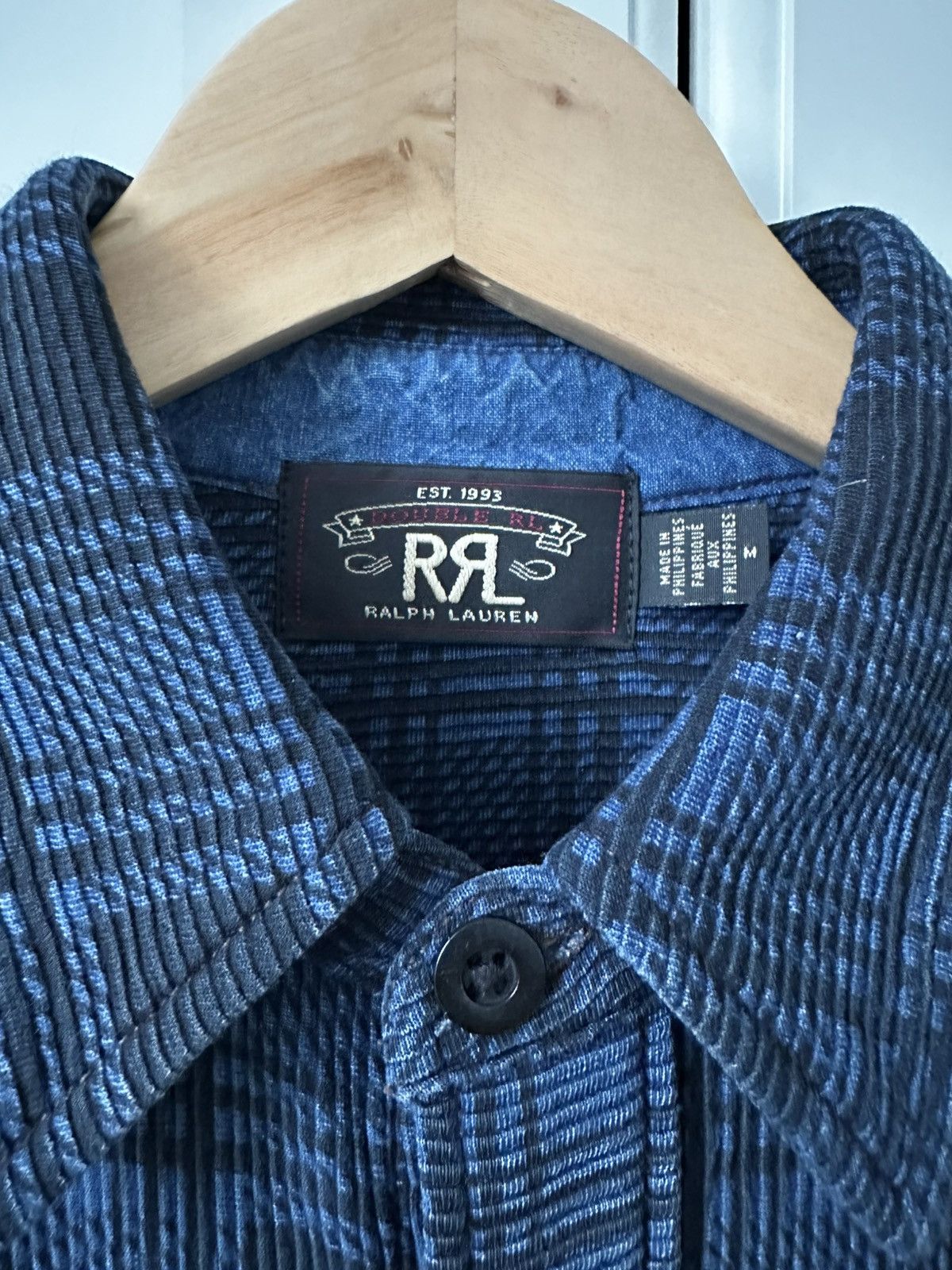 RRL Ralph Lauren RRL Plaid Workshirt Indigo Size US M / EU 48-50 / 2 - 4 Thumbnail