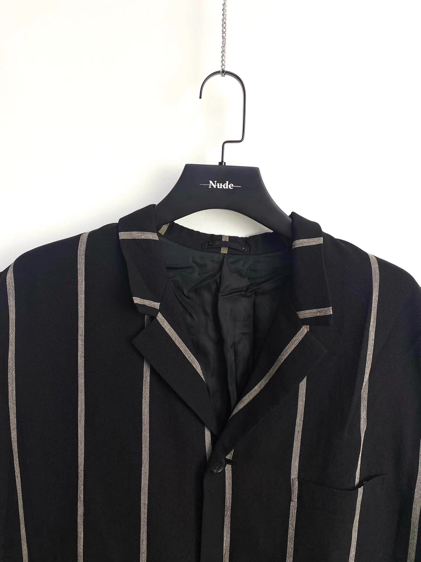 Yohji Yamamoto yohji yamamoto y's for man Striped Wool Jacket K20 Size US M / EU 48-50 / 2 - 2 Thumbnail