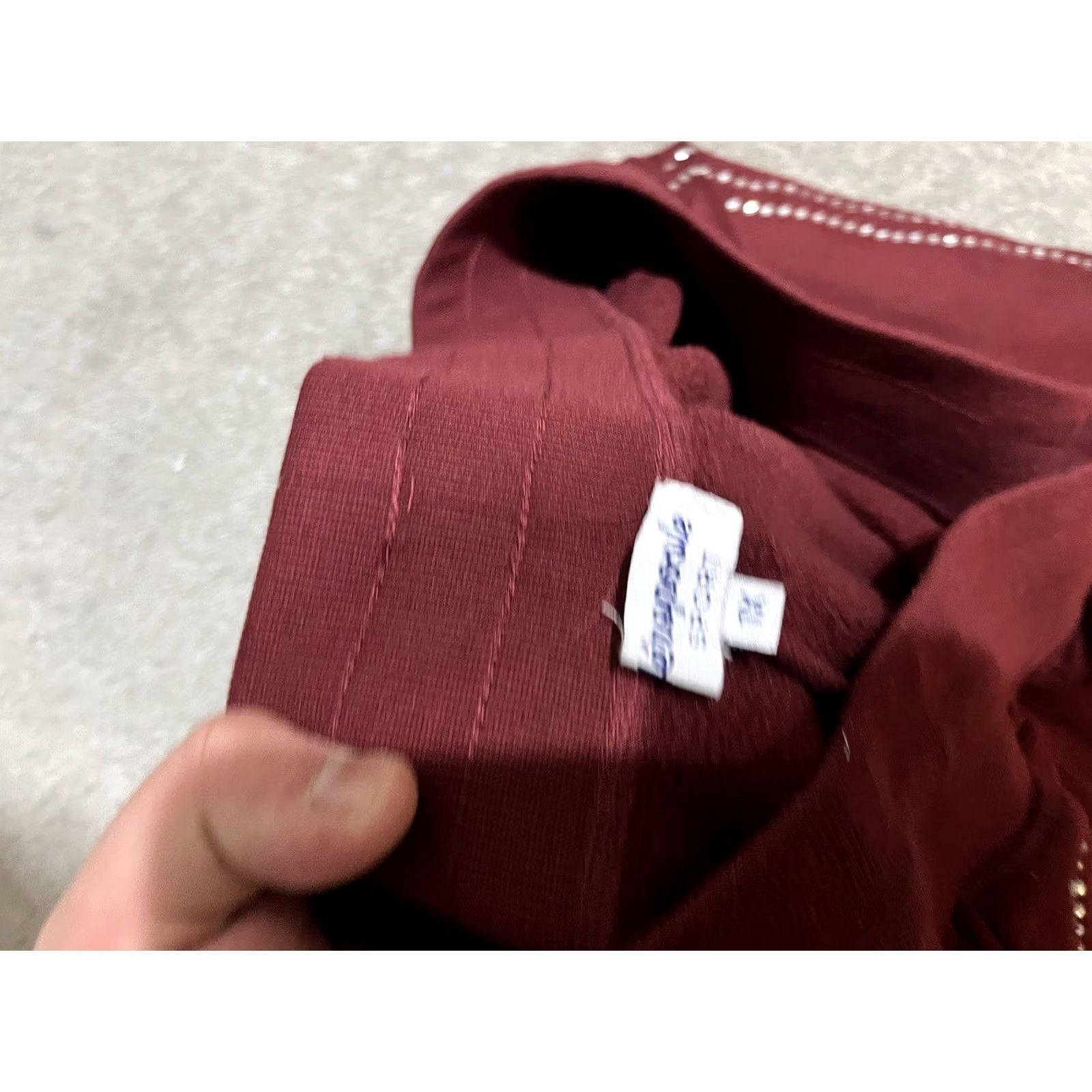 Vintage Aéropostale Sport Fleece Jogger Sweatpants Rhinestone Logo 1X Maroon Women Size 40" / US 18 - 5 Thumbnail