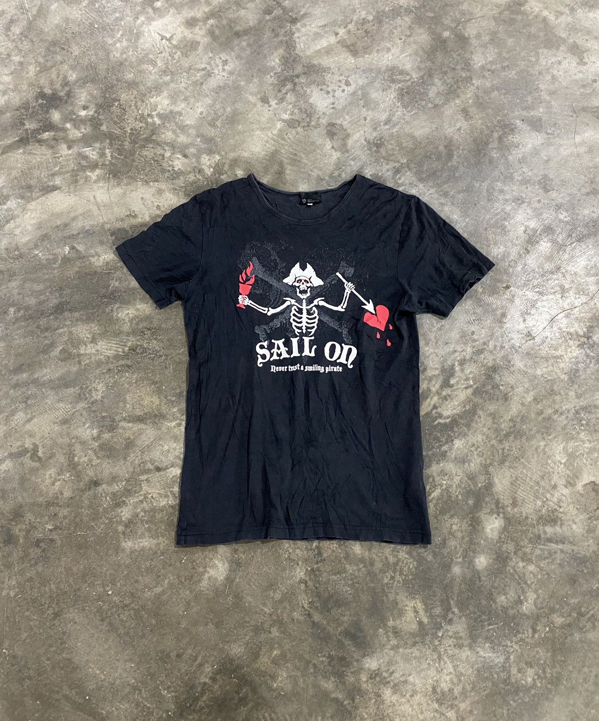00s HYSTERIC GLAMOUR skull ポロシャツ Hysteric Glamour Skull Basic Style Charcoal Unisex T shirt Reprint