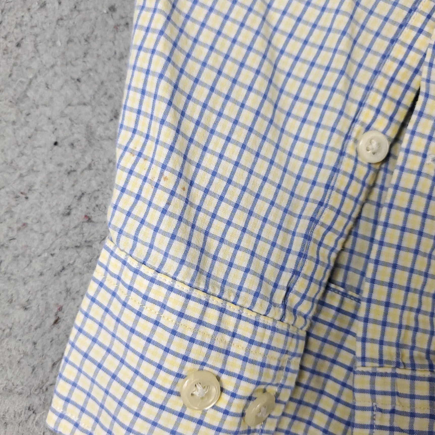 Ralph Lauren Ralph Lauren Shirt Mens Size 16.5 Dress Shirt Yellow Check Cotton Long Sleeve Button Up Pockets Mens Size 42R - 4 Thumbnail