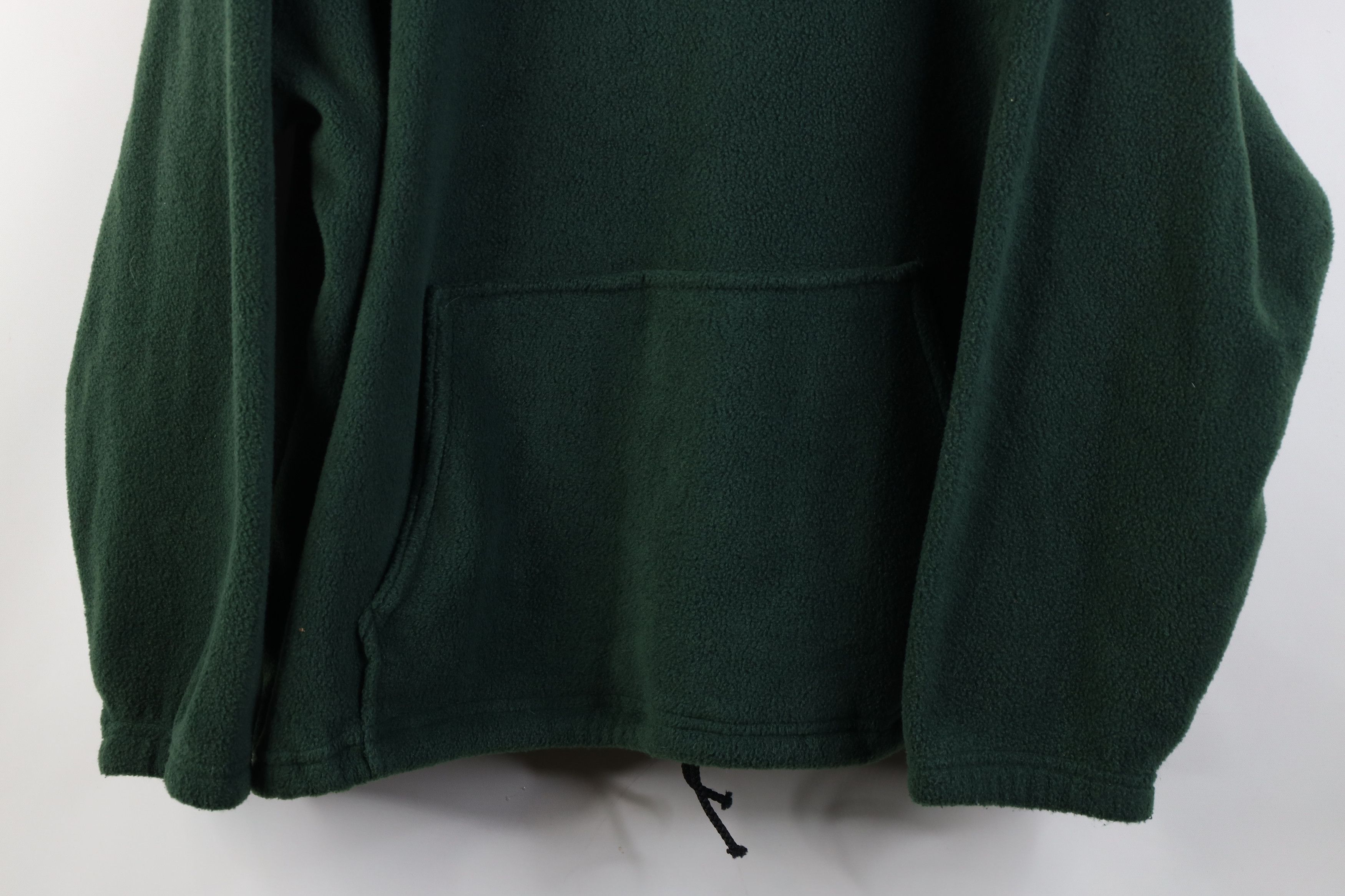 Vintage Vintage 90s Streetwear Blank Fleece Hoodie Sweatshirt Green Size US M / EU 48-50 / 2 - 3 Thumbnail