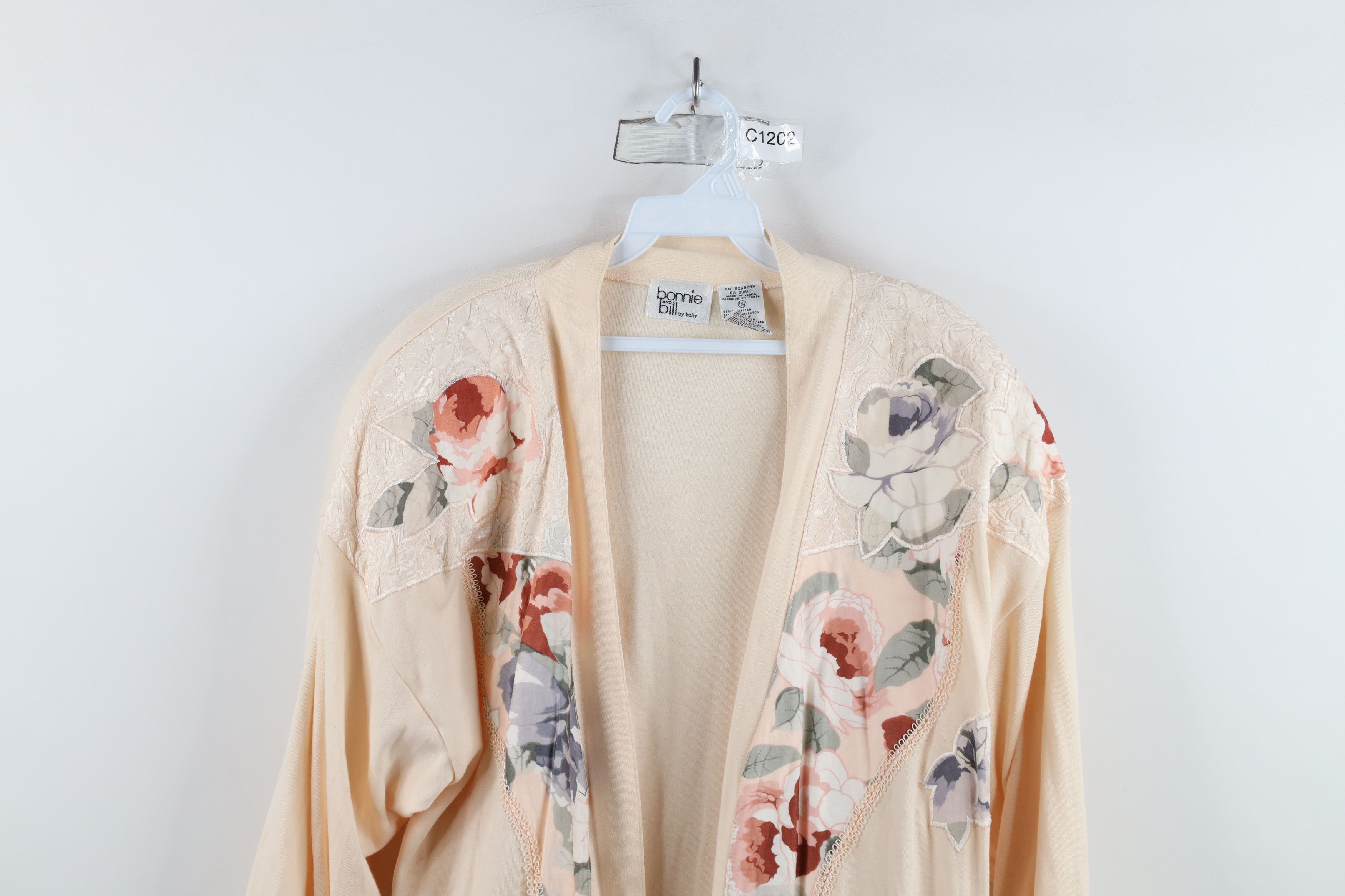 Vintage Vintage 90s Streetwear Patch Open Front Cardigan Sweater Size M / US 6-8 / IT 42-44 - 2 Thumbnail