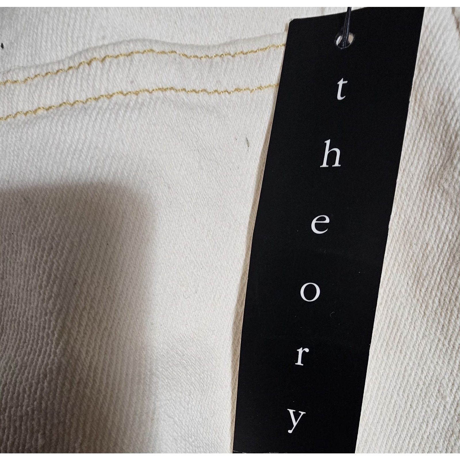 Theory Theory Denim Parker Vintage Bianco Mini White Skirt $115 Size 30" / US 8 / IT 44 - 4 Thumbnail