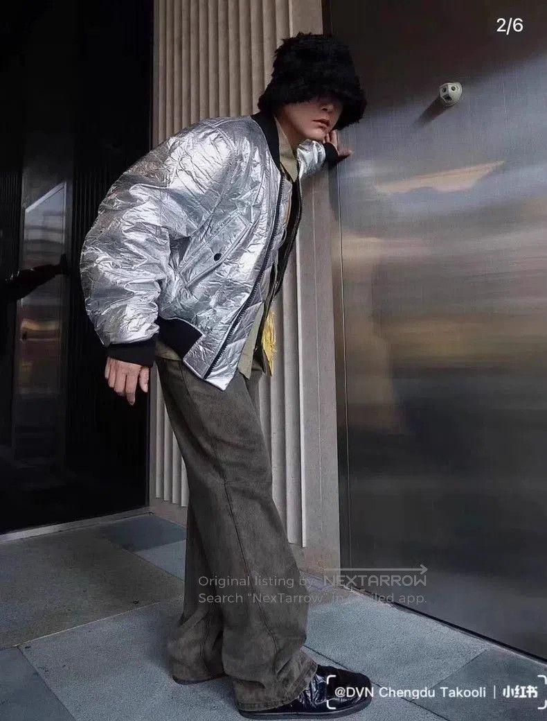 Dries Van Noten Dries Van Noten Silver Bomber Jacket. Size US M / EU 48-50 / 2 - 2 Thumbnail