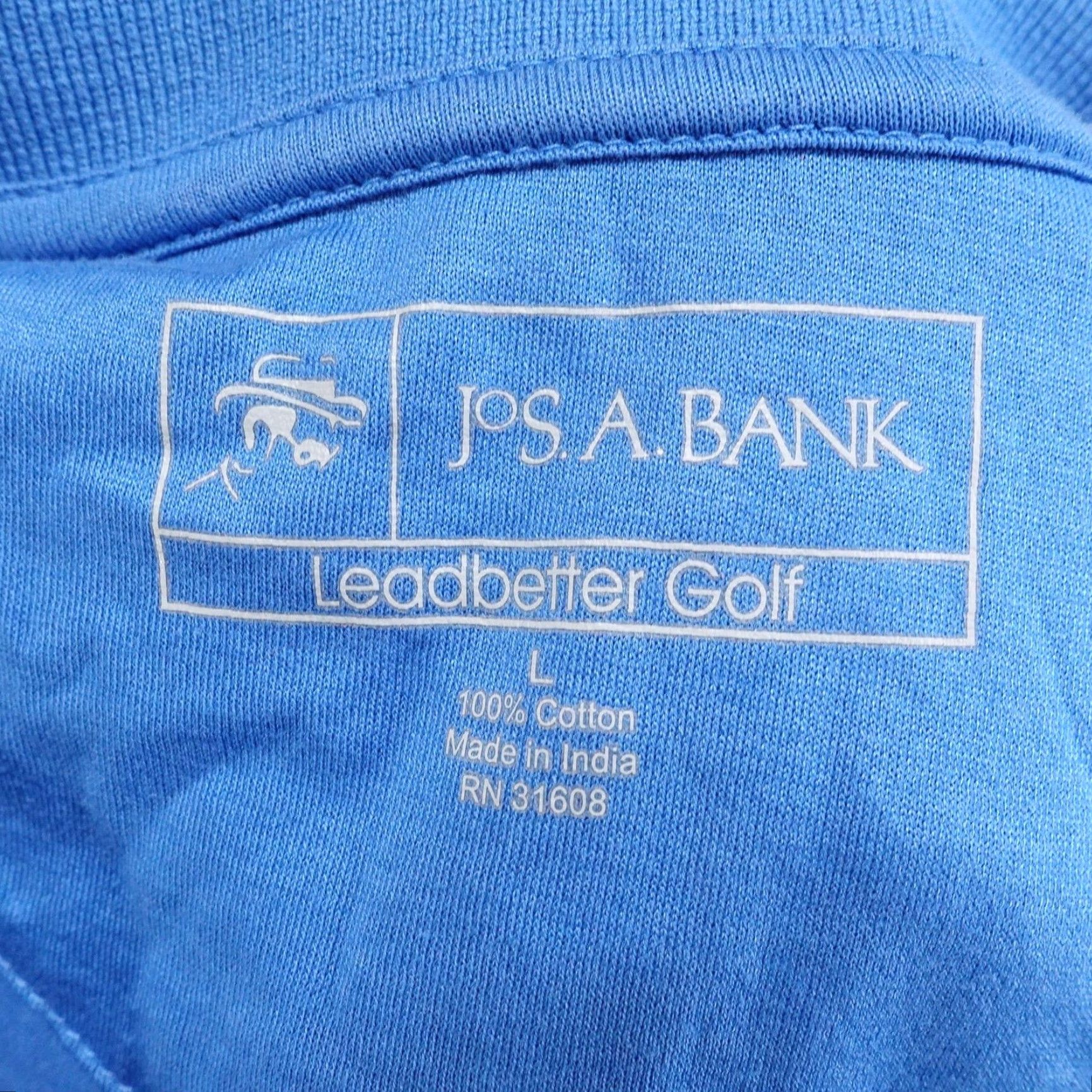 Jos. A. Bank JOS. A. BANK Leadbetter Golf Polo Shirt Men’s Large Blue Windowpane 100% Cotton Short Sleeve Size US L / EU 52-54 / 3 - 6 Thumbnail