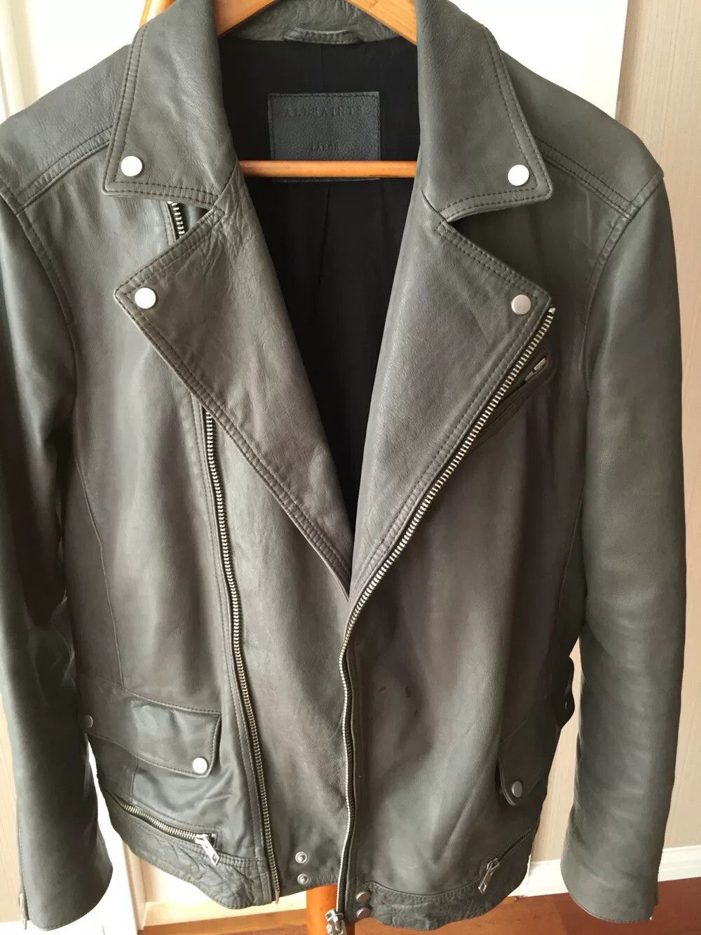Allsaints All Saints Leather Biker Jacket Size US L / EU 52-54 / 3 - 1 Thumbnail