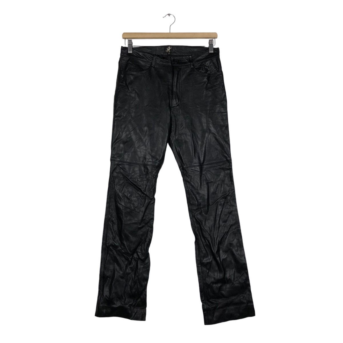 Genuine Leather 📌Vintage Genuine Leather Pants Biker Agnes B. Size US 30 / EU 46 - 1 Thumbnail