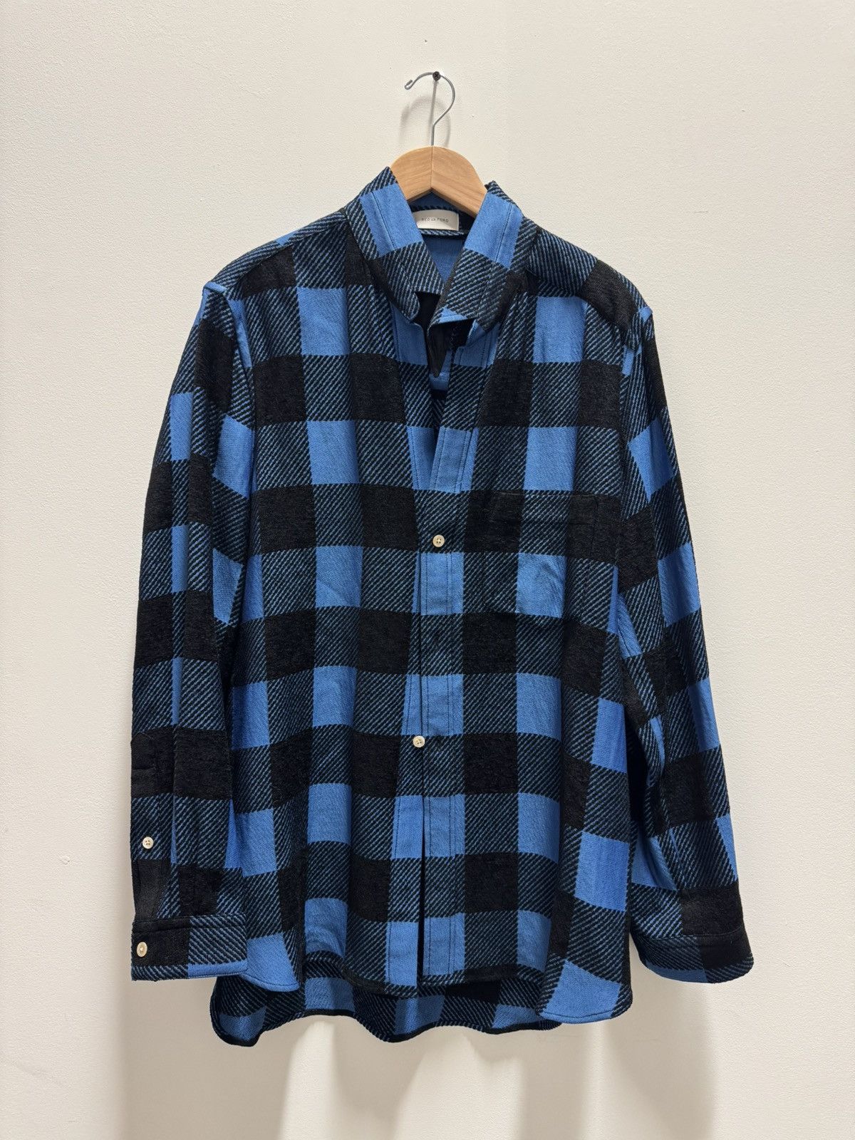 Bed j.w. Ford Bed J.W. Ford Checked Button-Up Shirt – Size 1 (Unworn) Size US M / EU 48-50 / 2 - 1 Thumbnail