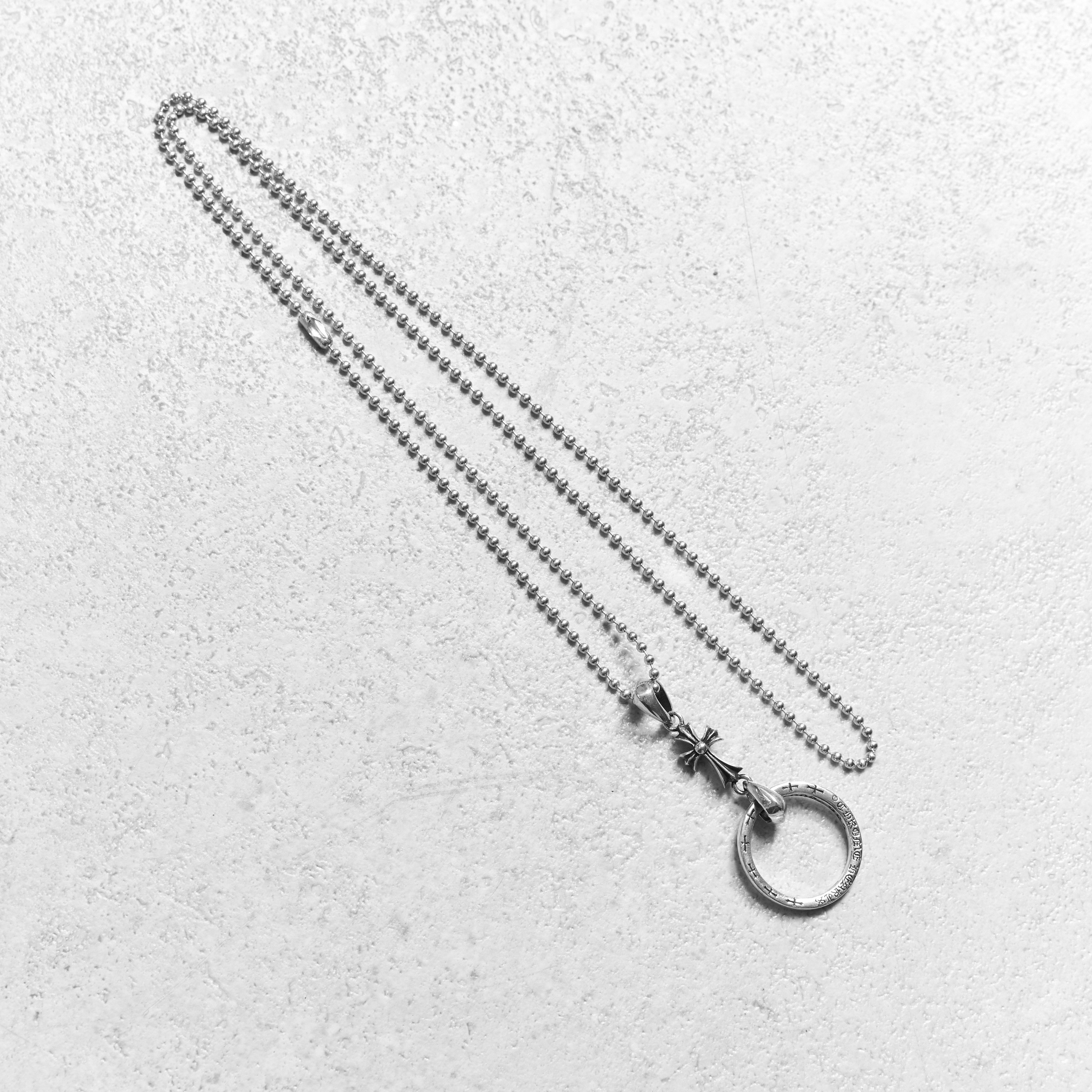 Chrome Hearts CHROME HEARTS Ball Chain Necklace Silver Cross Size ONE SIZE - 8 Thumbnail