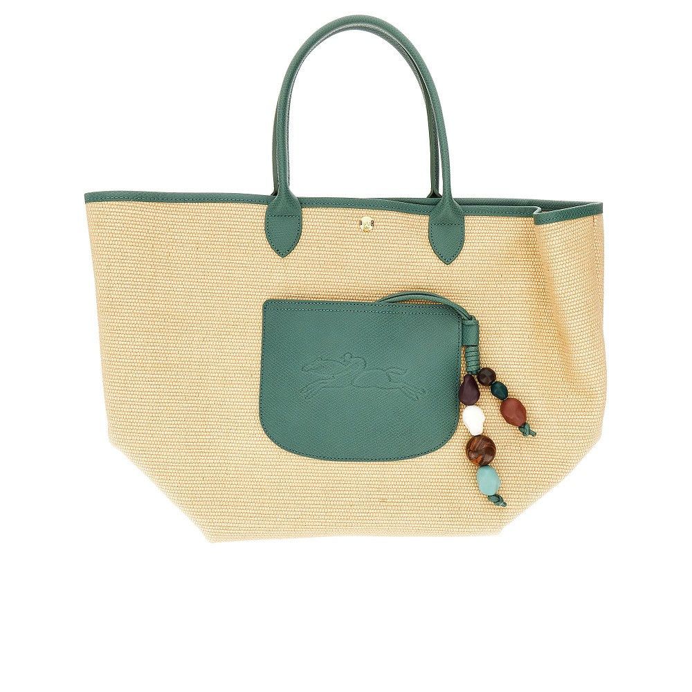 Longchamp Longchamp Leather and Raffia Tote Bag Beige UNI Women - USA Tariffs Included Size ONE SIZE - 1 Preview