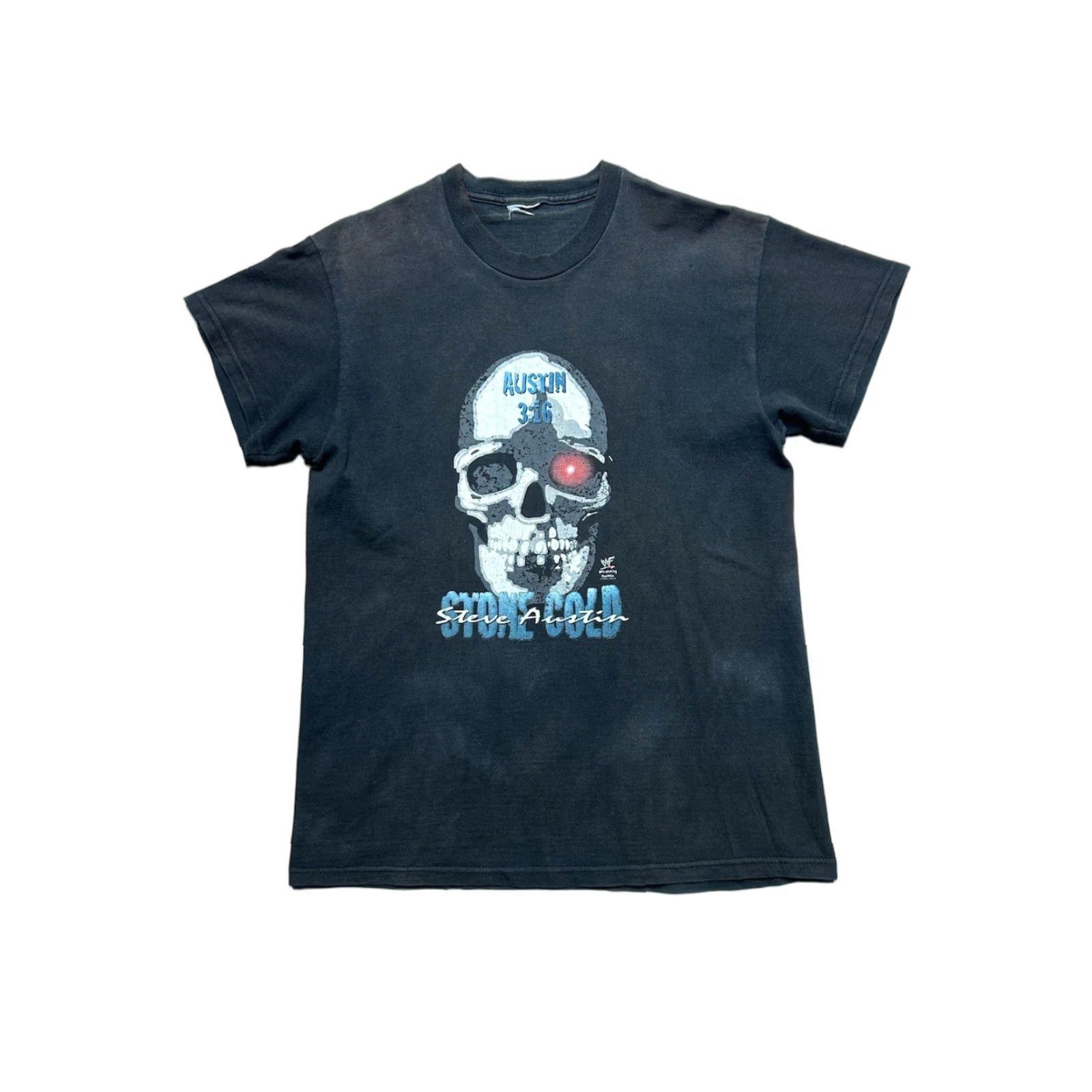 Vintage VINTAGE 90s t shirt stone cold Steve Austin WWF wrestling terminator skull M/L Size US L / EU 52-54 / 3 - 1 Thumbnail