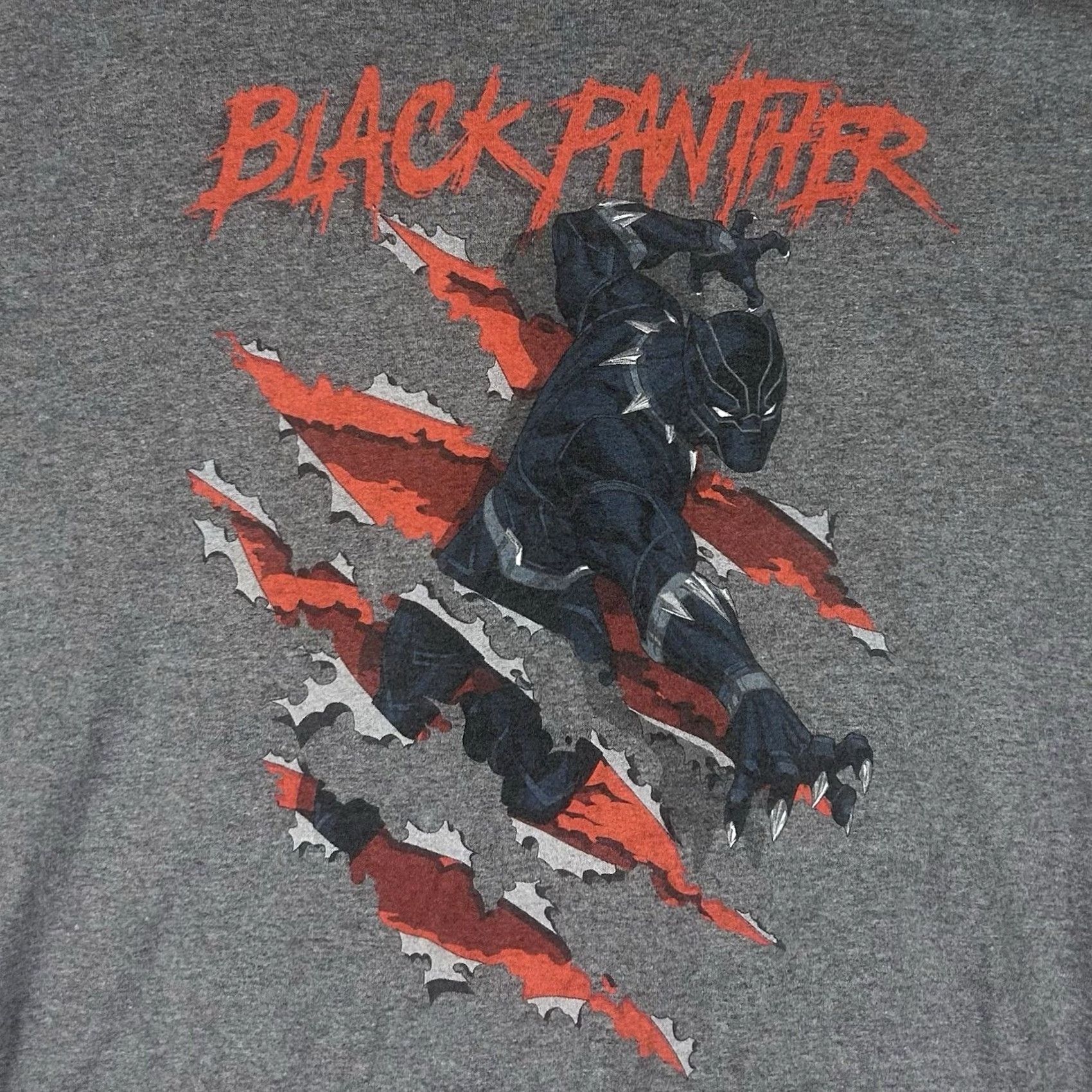 Vintage Marvel Black Panther Short Sleeve T-Shirt Mens Medium Gray Graphic Print Tee Top Size US M / EU 48-50 / 2 - 2 Thumbnail