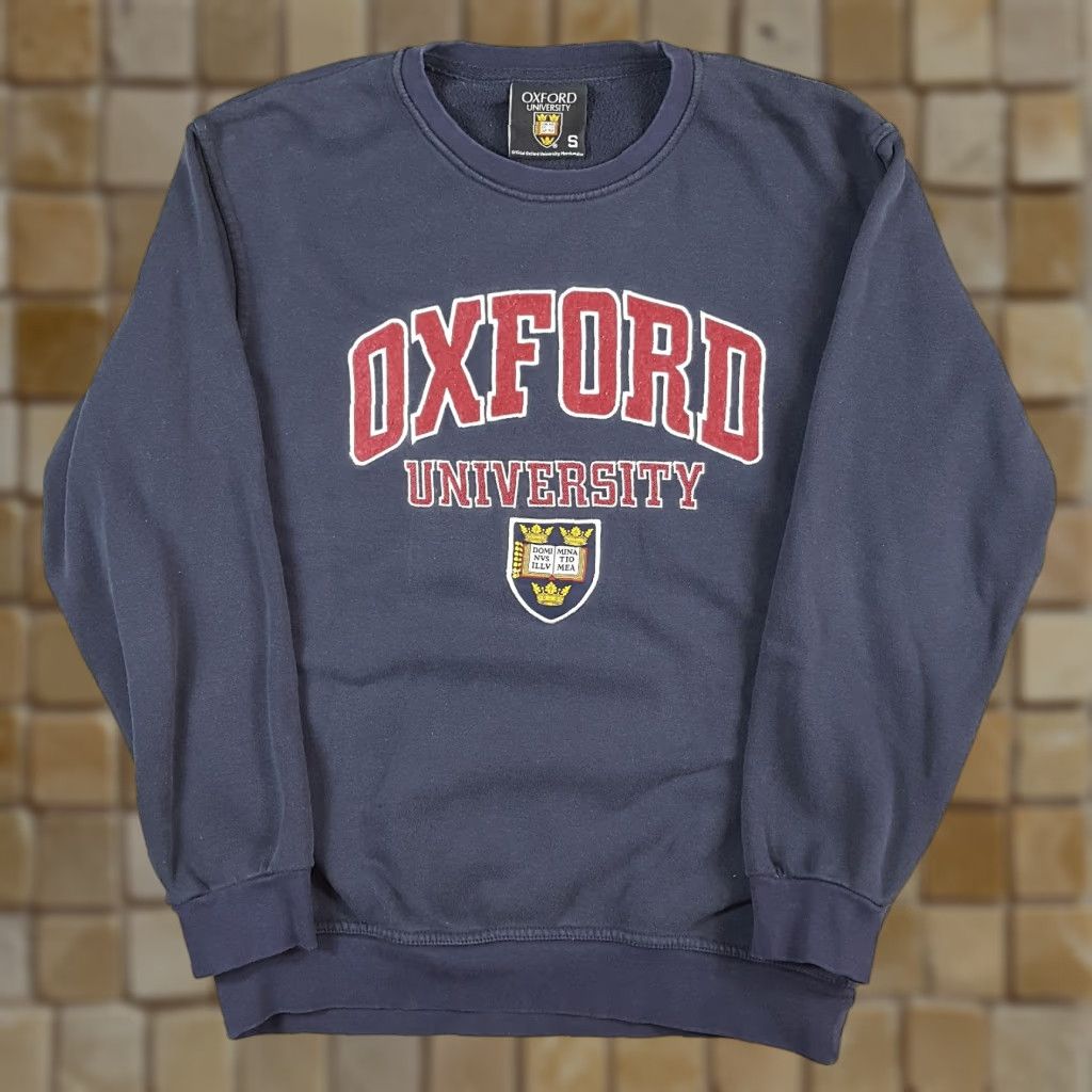 Vintage VINTAGE Oxford College Navy Blue Men's S Pullover Crewneck Sweatshirt Size US S / EU 44-46 / 1 - 1 Thumbnail