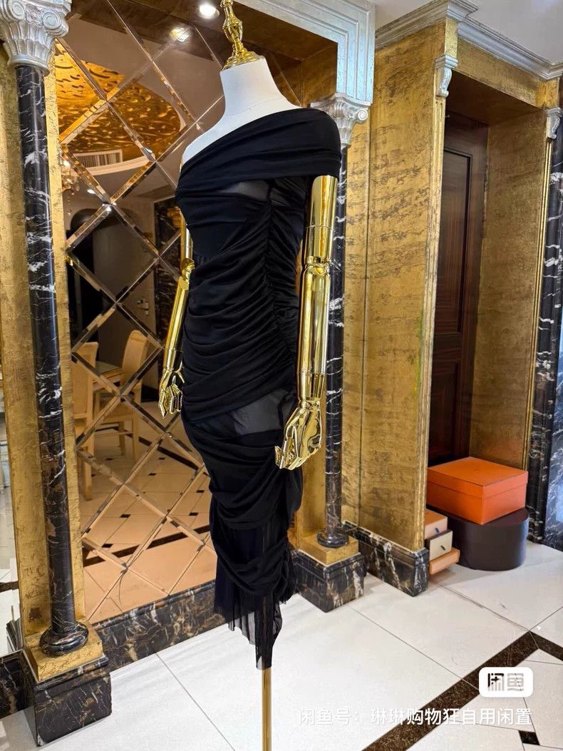Versace Versace Mesh pleated dress Size M / US 6-8 / IT 42-44 - 4 Thumbnail