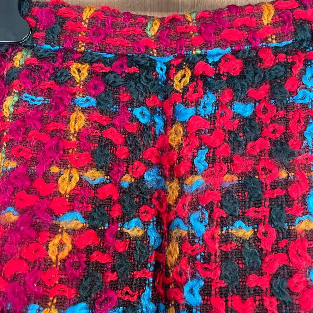 Dolce & Gabbana D&G Dolce & Gabbana knitted skirt multicolor red tones Size 27" / US 4 / IT 40 - 3 Thumbnail