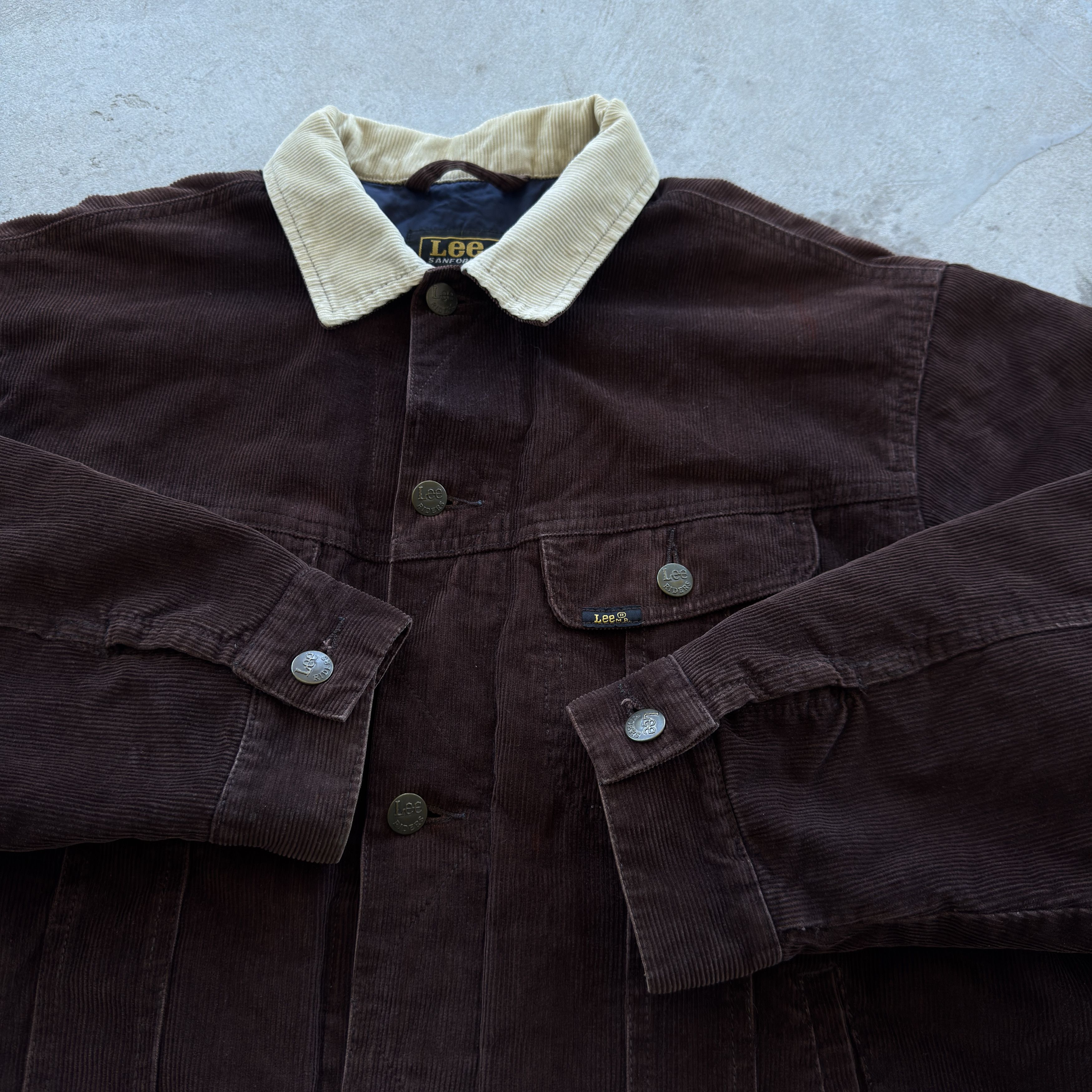Lee Vintage Lee Sanforized Brown Corduroy Trucker Jacket L Size US L / EU 52-54 / 3 - 4 Thumbnail