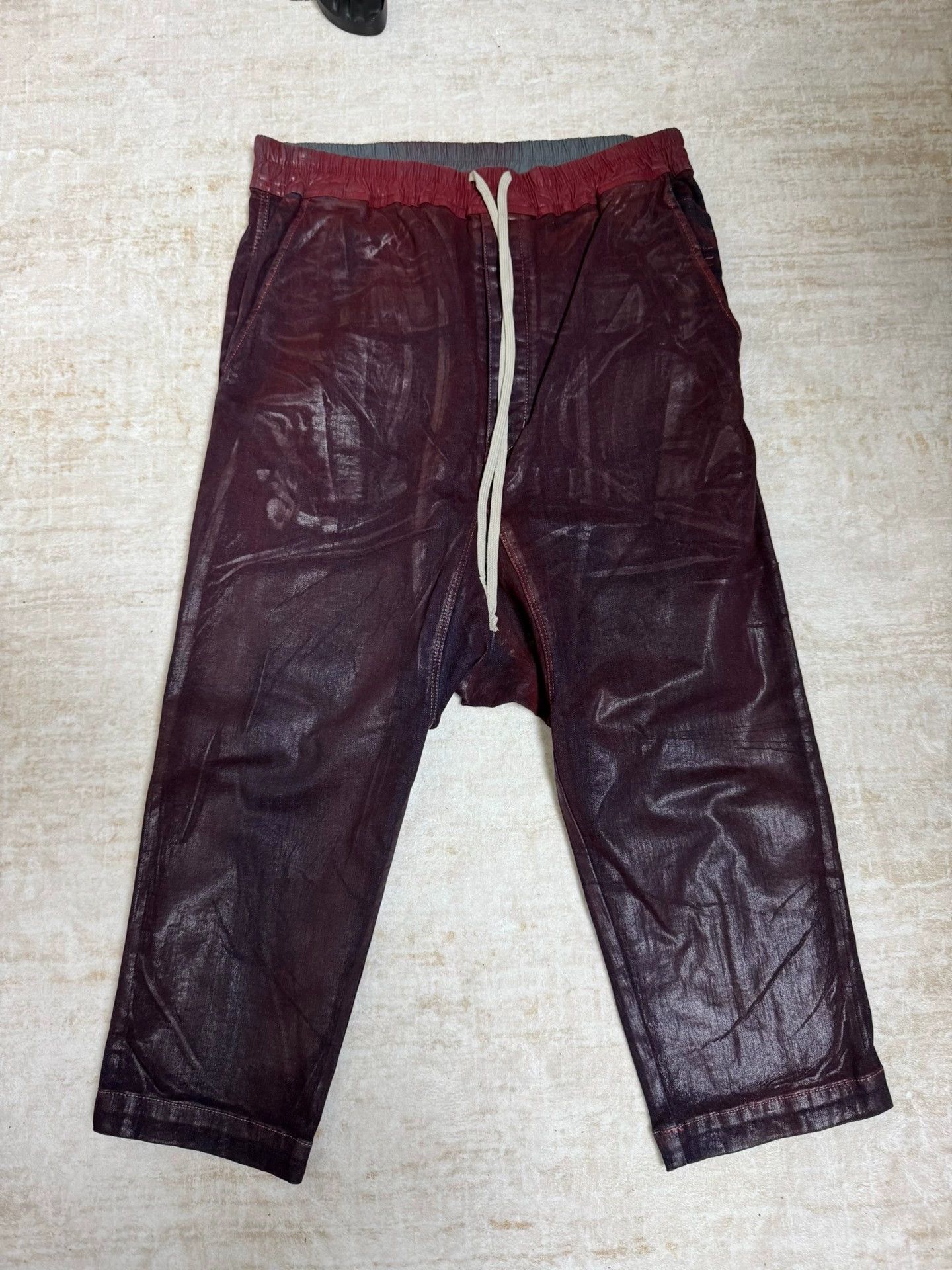 Rick Owens Rick Owens Red Rubber 9PT Cargo Pants L Size US 38 / EU 54 - 1 Thumbnail