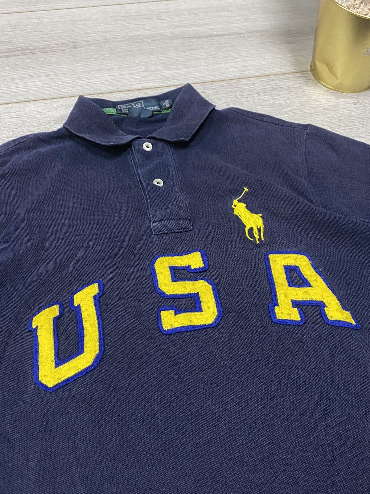 Vintage Polo Ralph Lauren USA big logo vintage shirt Size US S / EU 44-46 / 1 - 3 Thumbnail