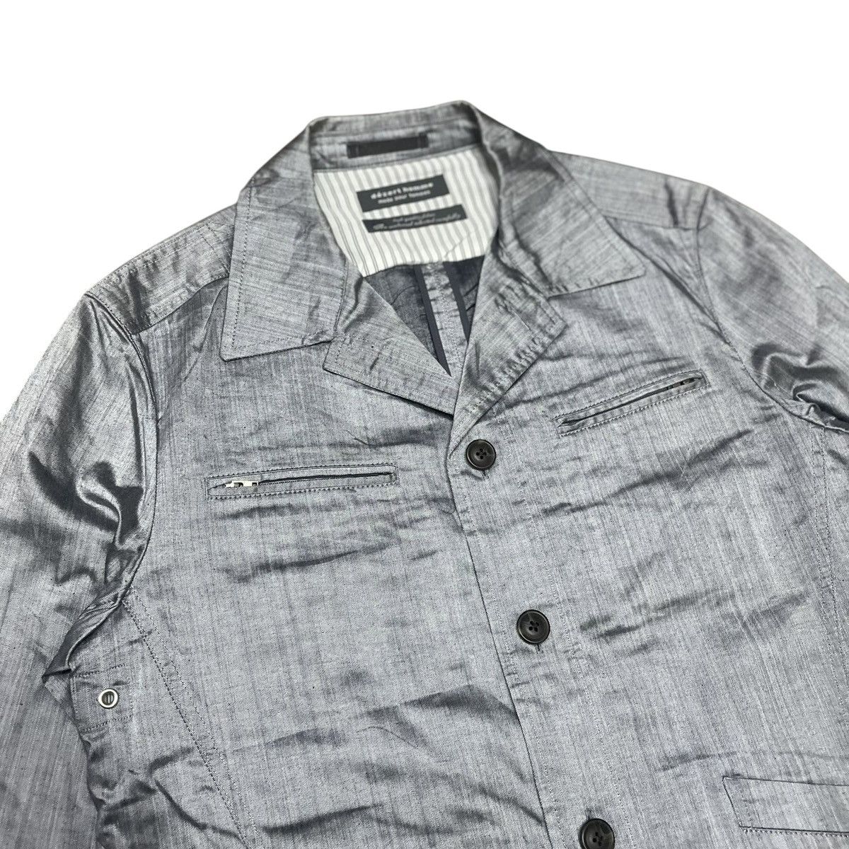Japanese Brand Dezert Homme Blazer Silver Jacket Size US M / EU 48-50 / 2 - 2 Thumbnail