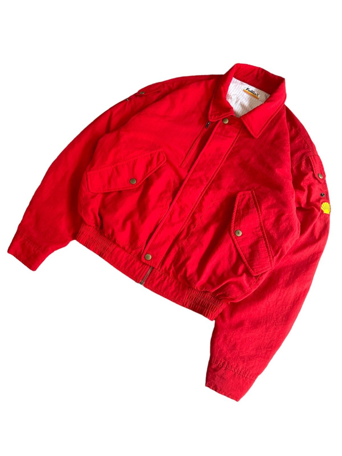 Vintage 80's vintage SHELL Formula X promo bomber jacket Size US L / EU 52-54 / 3 - 6 Thumbnail