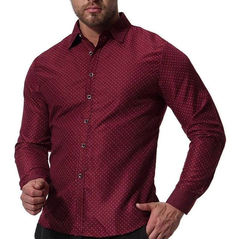Michael Kors Michael Kors Men Shirt Red Dot Print Contrast Flip Cuff L Size US L / EU 52-54 / 3 - 2 Thumbnail