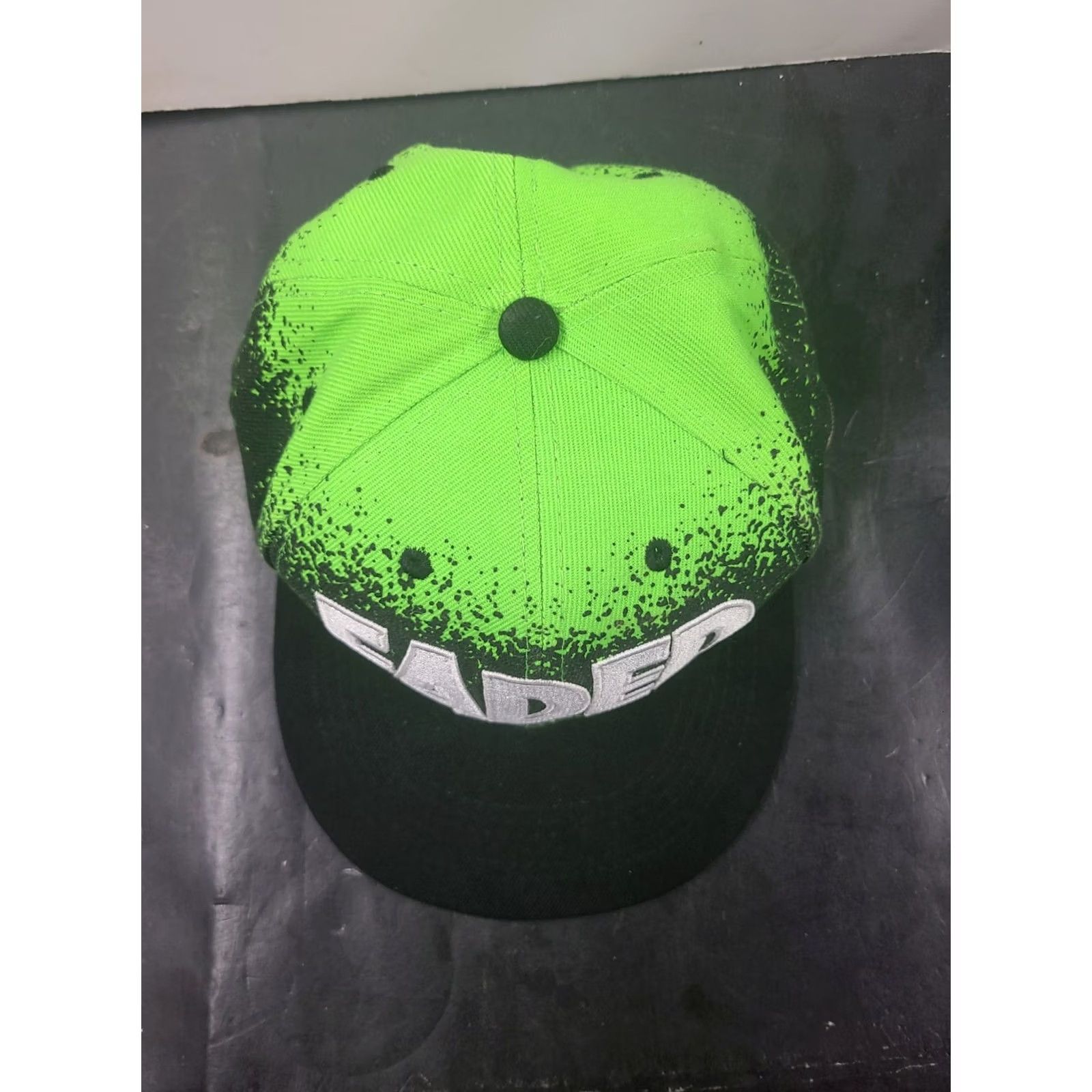 Vintage VINTAGE Cayler & Sons Black/Green Snapback Baseball Cap Men One Size Green Splatter Cotton Knit Hat Cap Size ONE SIZE - 3 Thumbnail