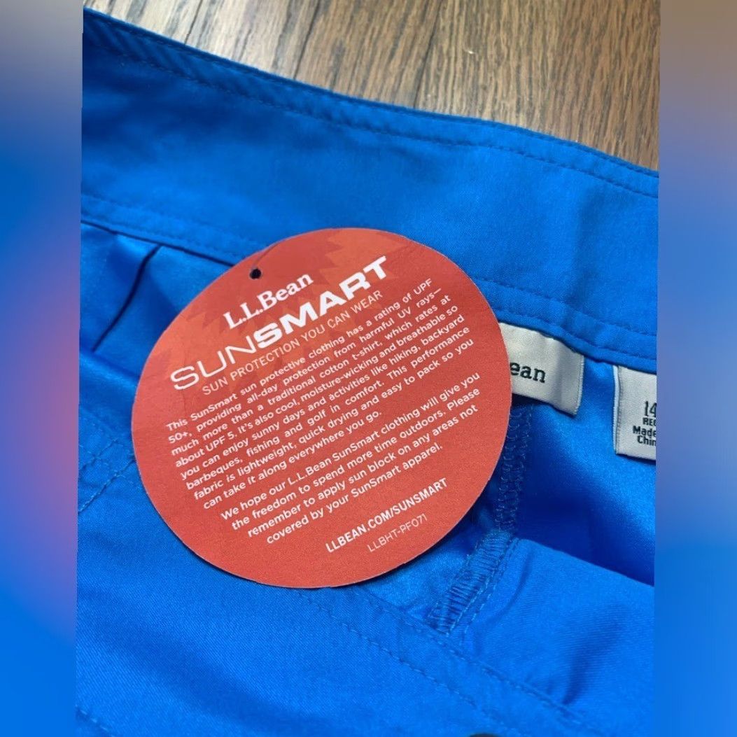Vintage LL Bean Sunsmart Bermuda Shorts 14W Blue Women Plus Reg 14W Bermuda Shorts Sunsmart Blue Womens Size 36" / US 14 / IT 50 - 4 Thumbnail