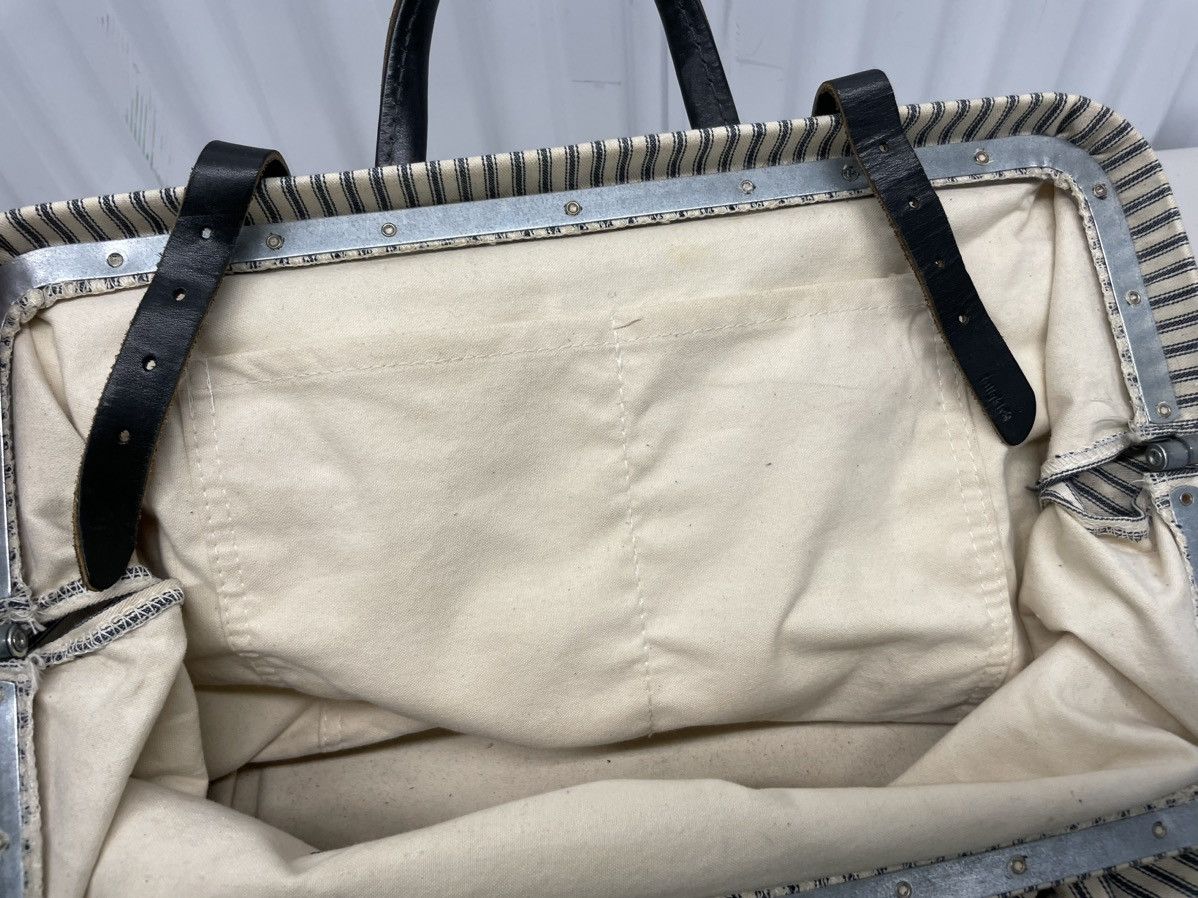 Billykirk Denim Stripe Leather Cotton Duffle Carryall Bag Doctor Tool Size ONE SIZE - 14 Thumbnail