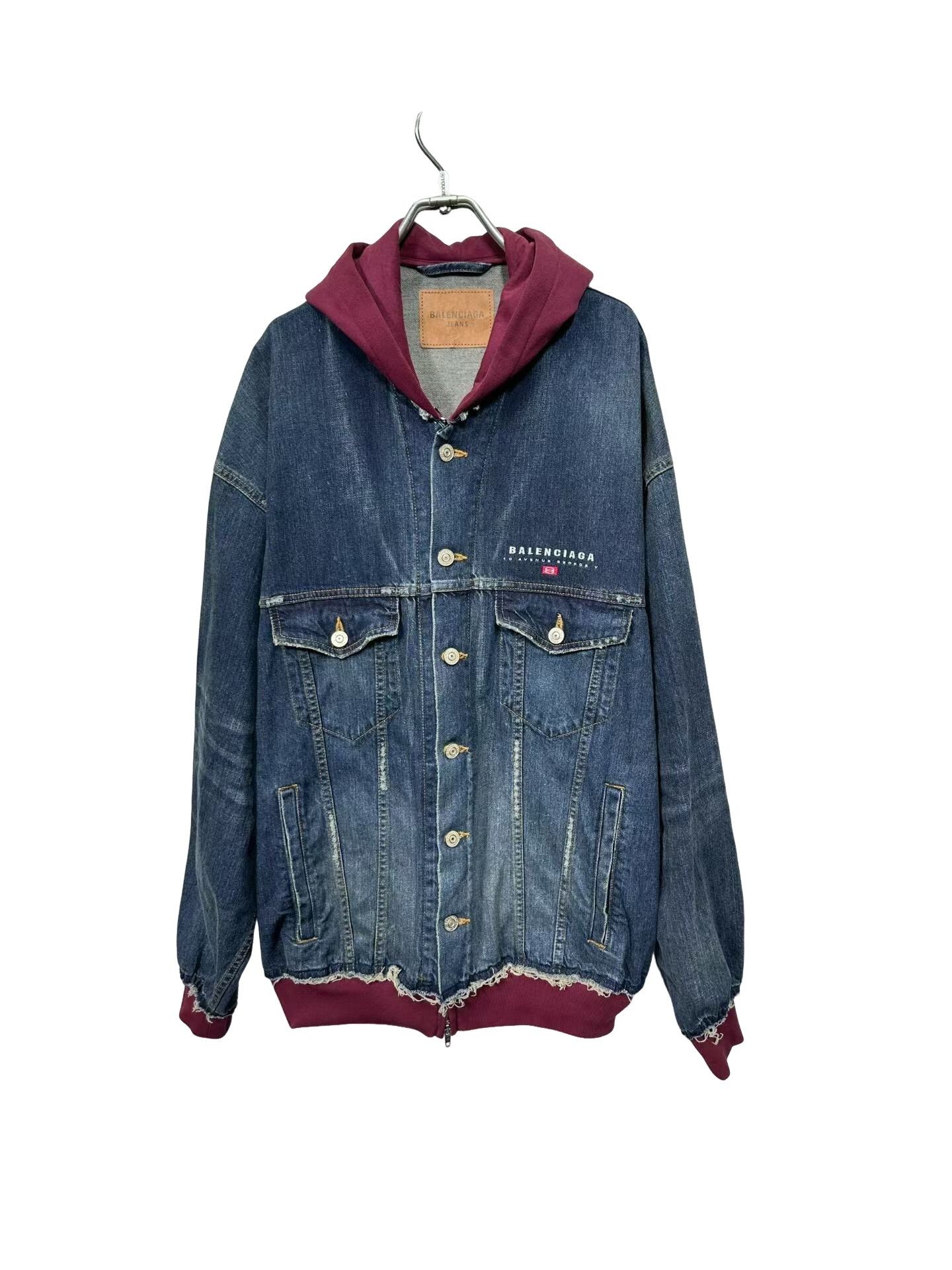Balenciaga Balenciaga Hooded Denim Jacket Size 1 Size US S / EU 44-46 / 1 - 1 Thumbnail