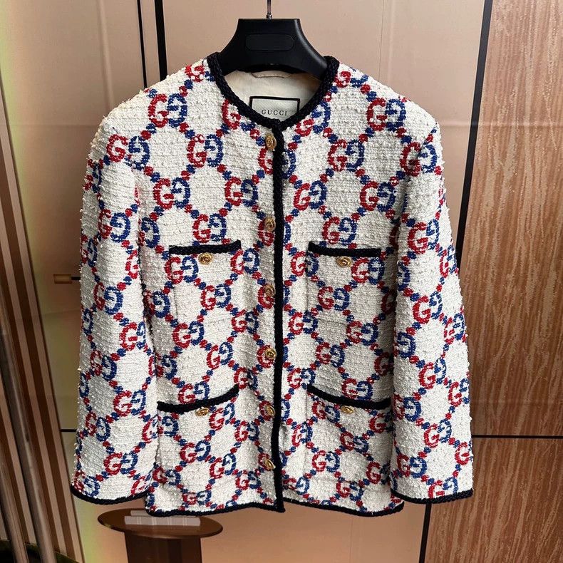 Gucci Gucci Full-print old-fashioned tweed small fragrant style c Size US XXS / EU 40 - 1 Thumbnail