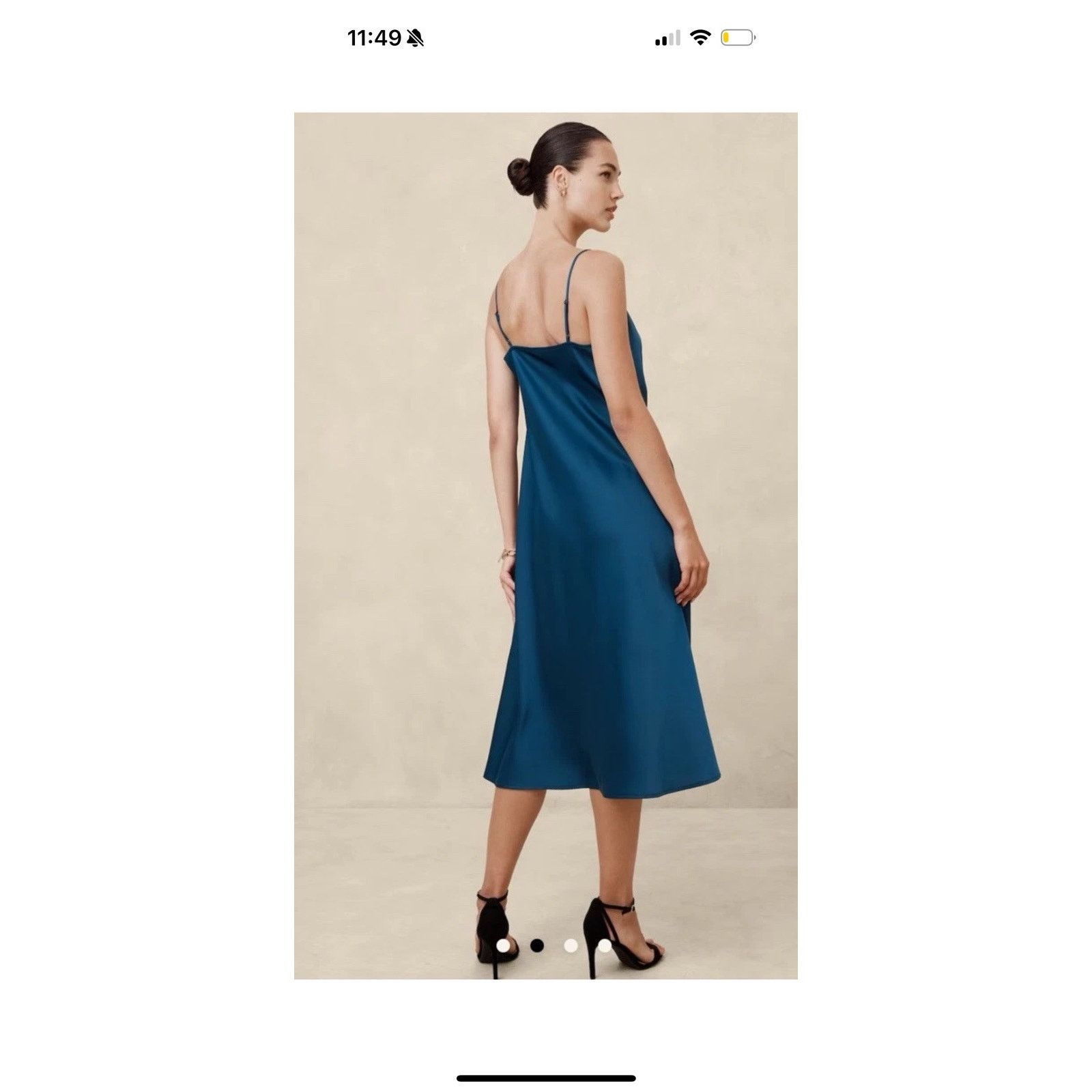 Banana Republic Banana Republic Blue Slik MIDI Slip Dress Women’s Size XS Size XS / US 0-2 / IT 36-38 - 9 Thumbnail