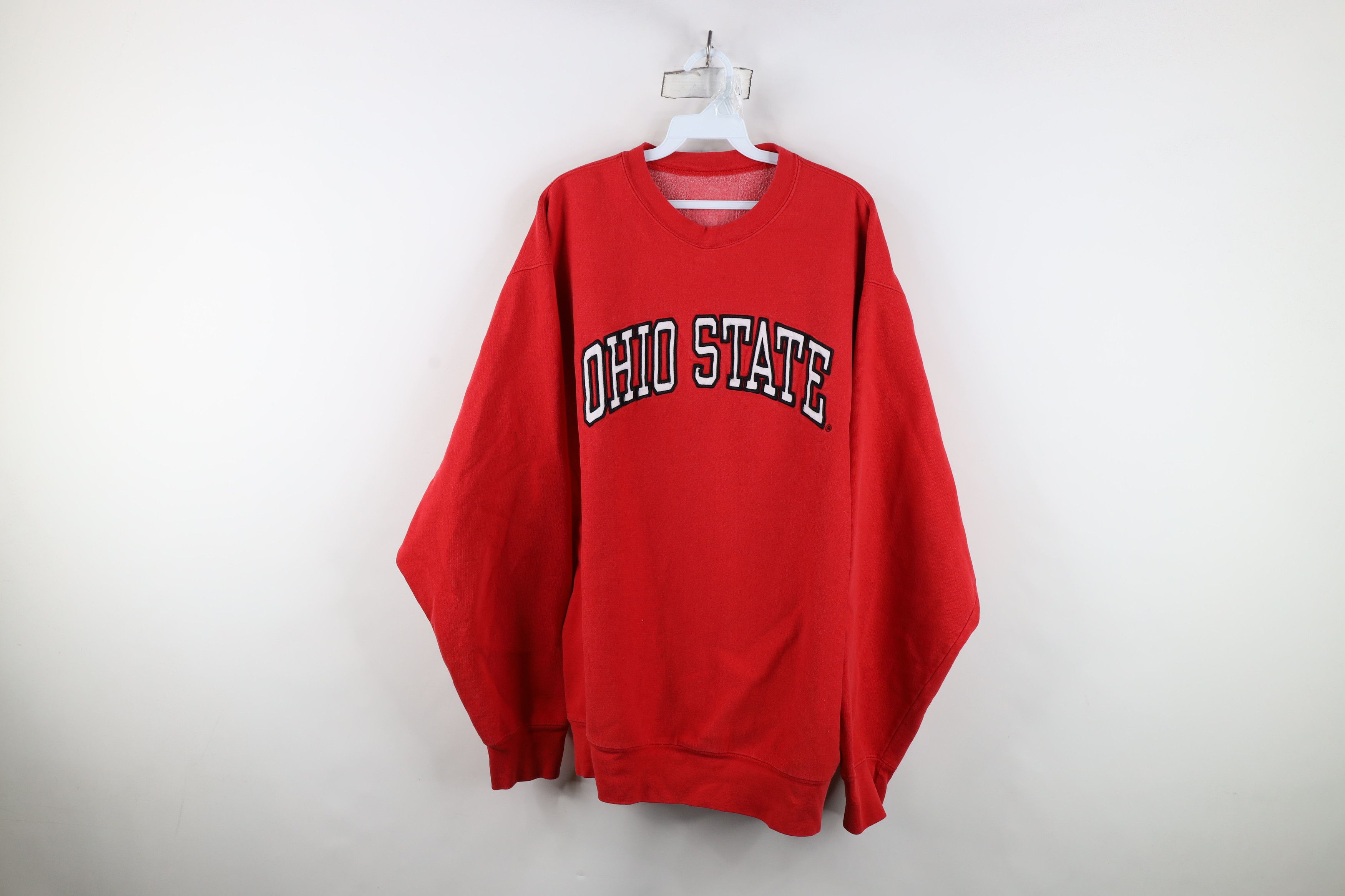 Vintage 90s Heavyweight Ohio State University Sweatshirt Red
